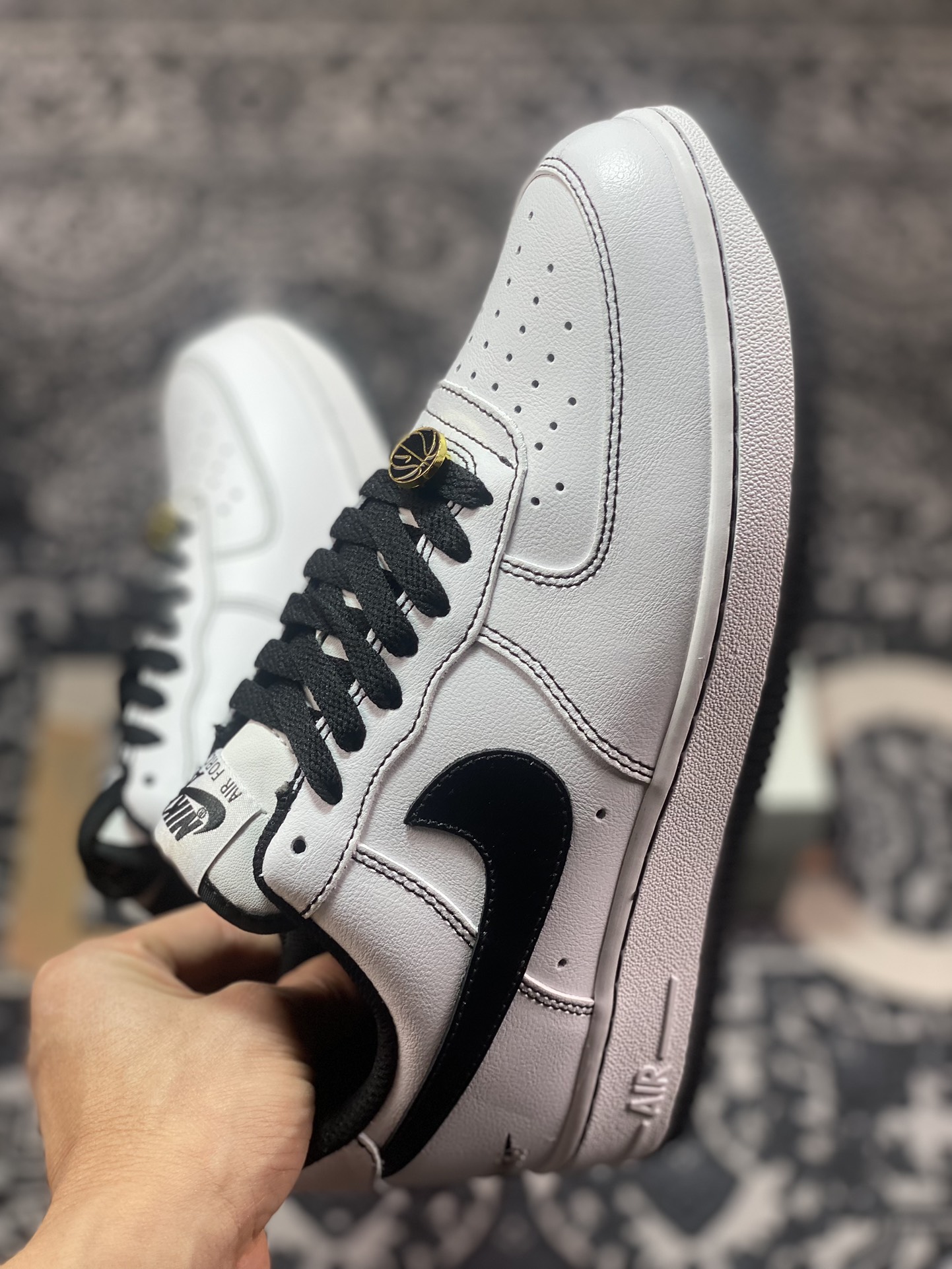 220 耐克Nike Air Force 1’07 Low"Rucker Park"空军一号板鞋“皮革白黑车线街球”CT2585-001