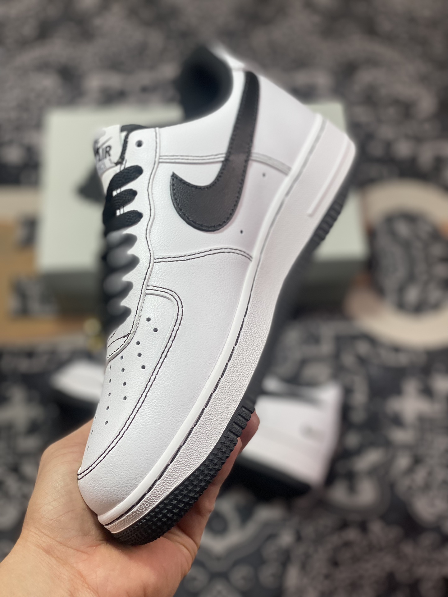 220 耐克Nike Air Force 1’07 Low"Rucker Park"空军一号板鞋“皮革白黑车线街球”CT2585-001