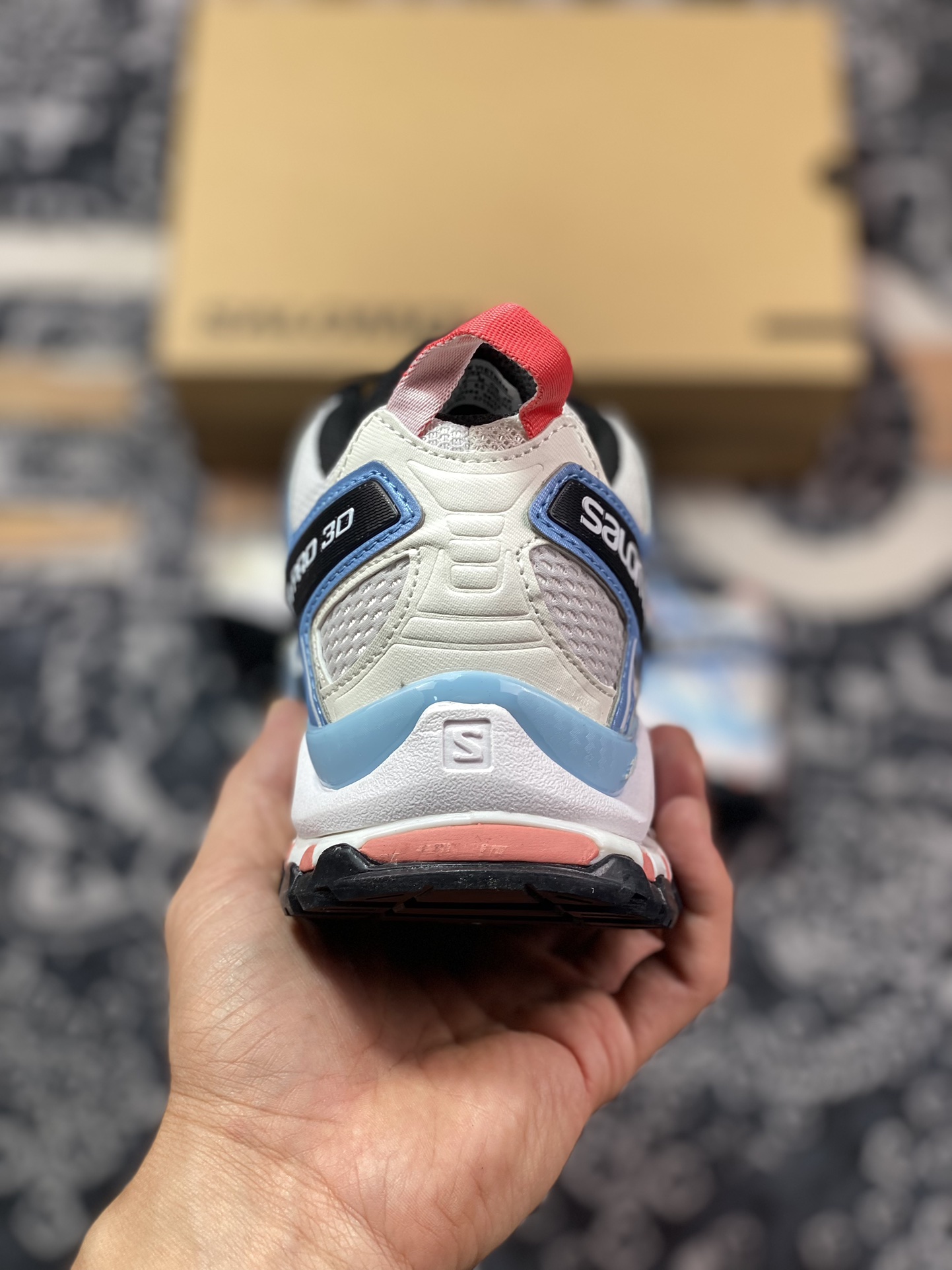 240 萨洛蒙/Salomon XA Pro 3D GTX"Beige Blue"XA专业型跑步鞋“米白黑浅蓝玫粉”471567