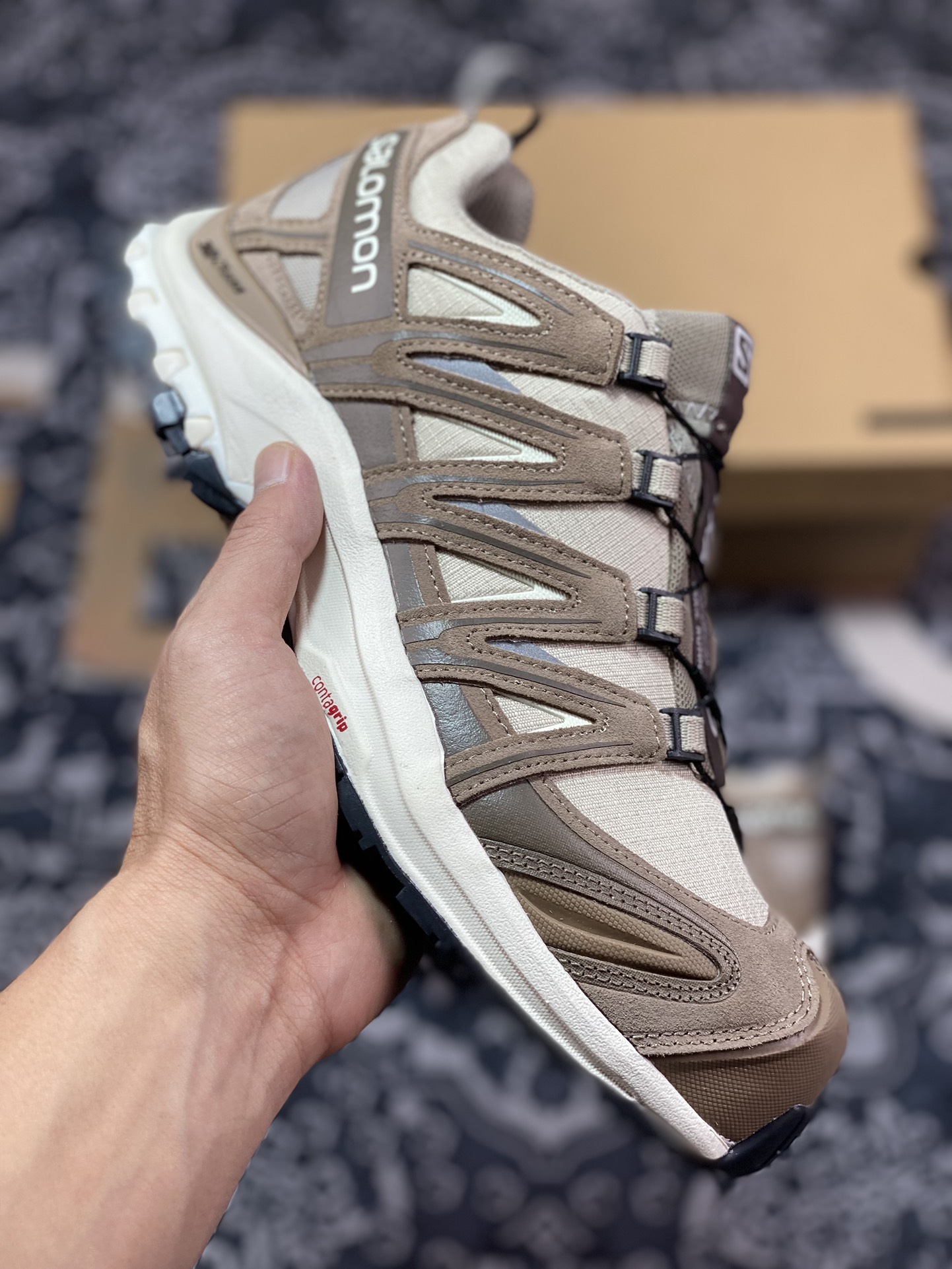 240 萨洛蒙/Salomon XA Pro 3D Suded”Heather Grey Khaki”XA专业型跑步鞋“翻毛棕卡其”474785