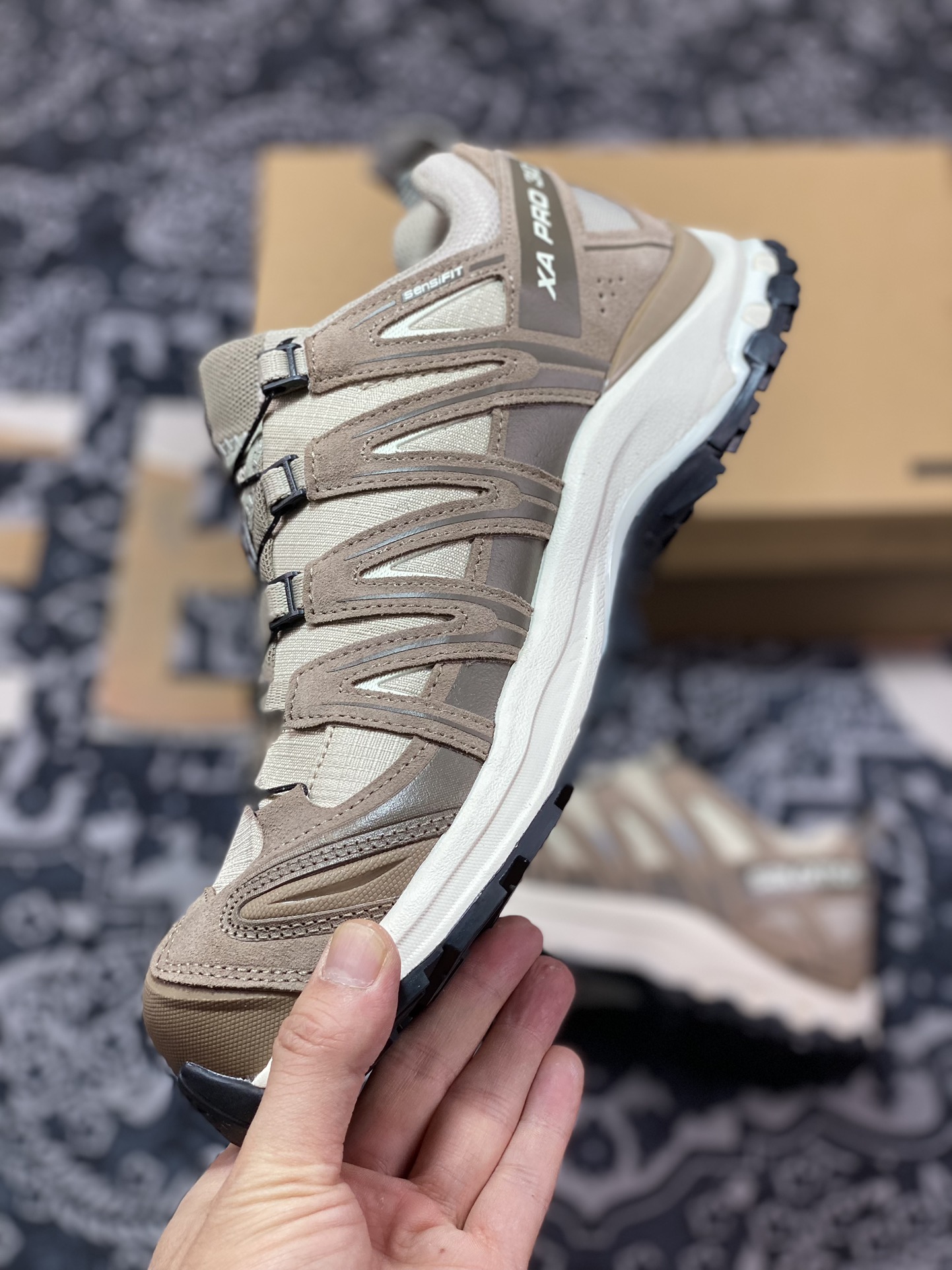 240 萨洛蒙/Salomon XA Pro 3D Suded"Heather Grey Khaki"XA专业型跑步鞋“翻毛棕卡其”474785