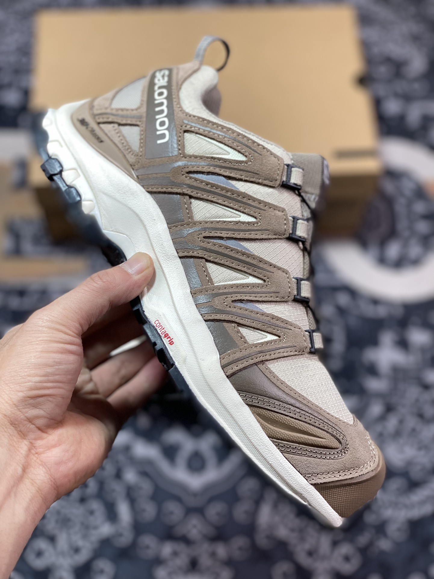 240 萨洛蒙/Salomon XA Pro 3D Suded"Heather Grey Khaki"XA专业型跑步鞋“翻毛棕卡其”474785