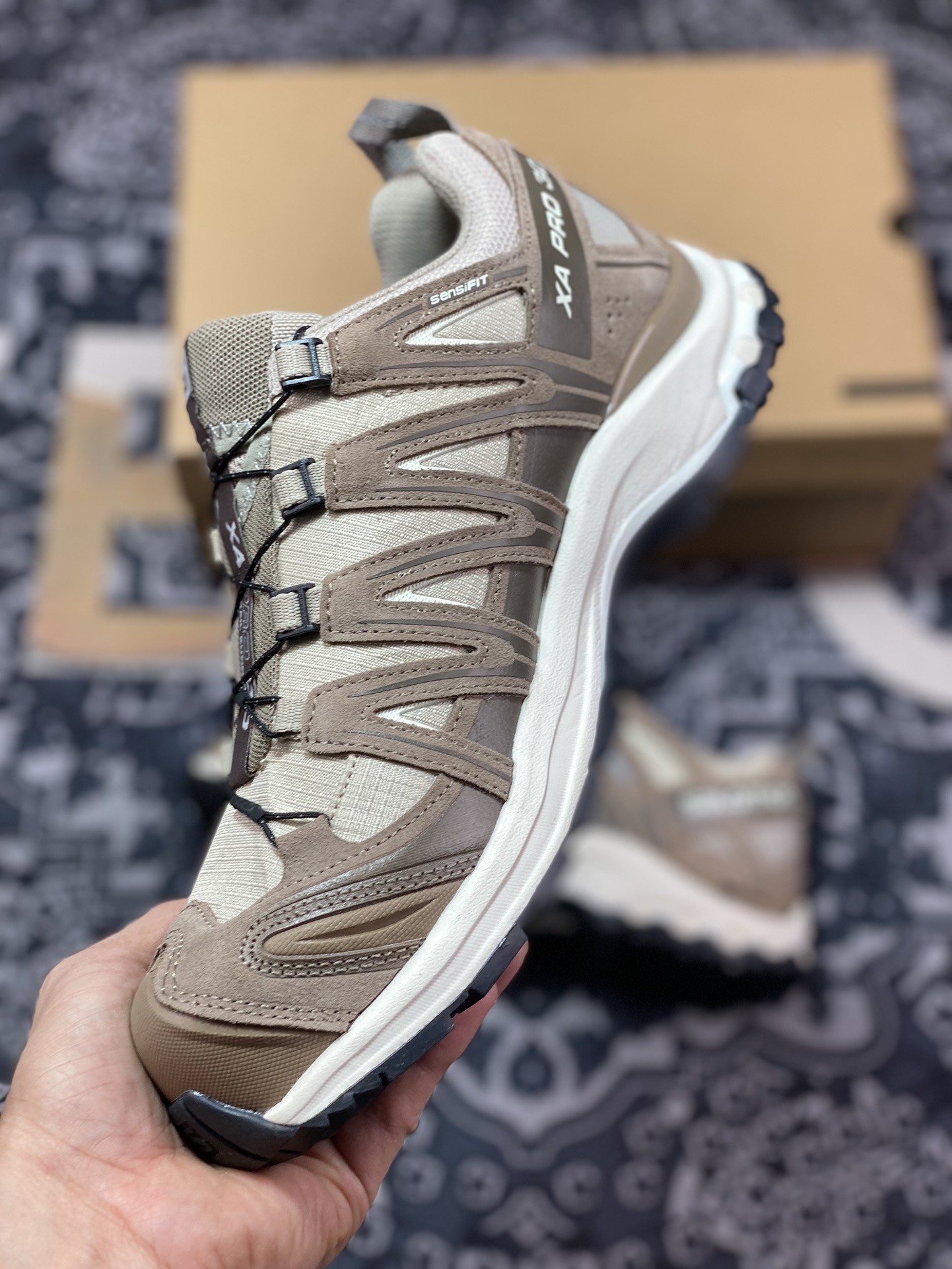 240 萨洛蒙/Salomon XA Pro 3D Suded"Heather Grey Khaki"XA专业型跑步鞋“翻毛棕卡其”474785