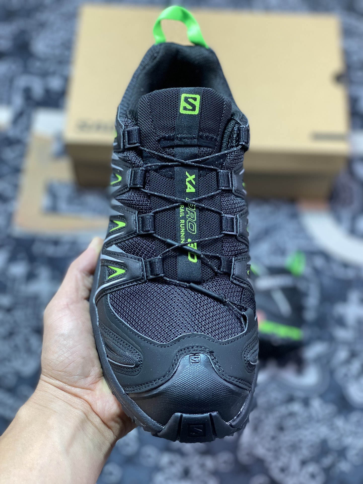 240 萨洛蒙/Salomon XA Pro 3D GTX"Black/Sliver/Volt"XA专业型跑步鞋“黑银荧光绿”474779