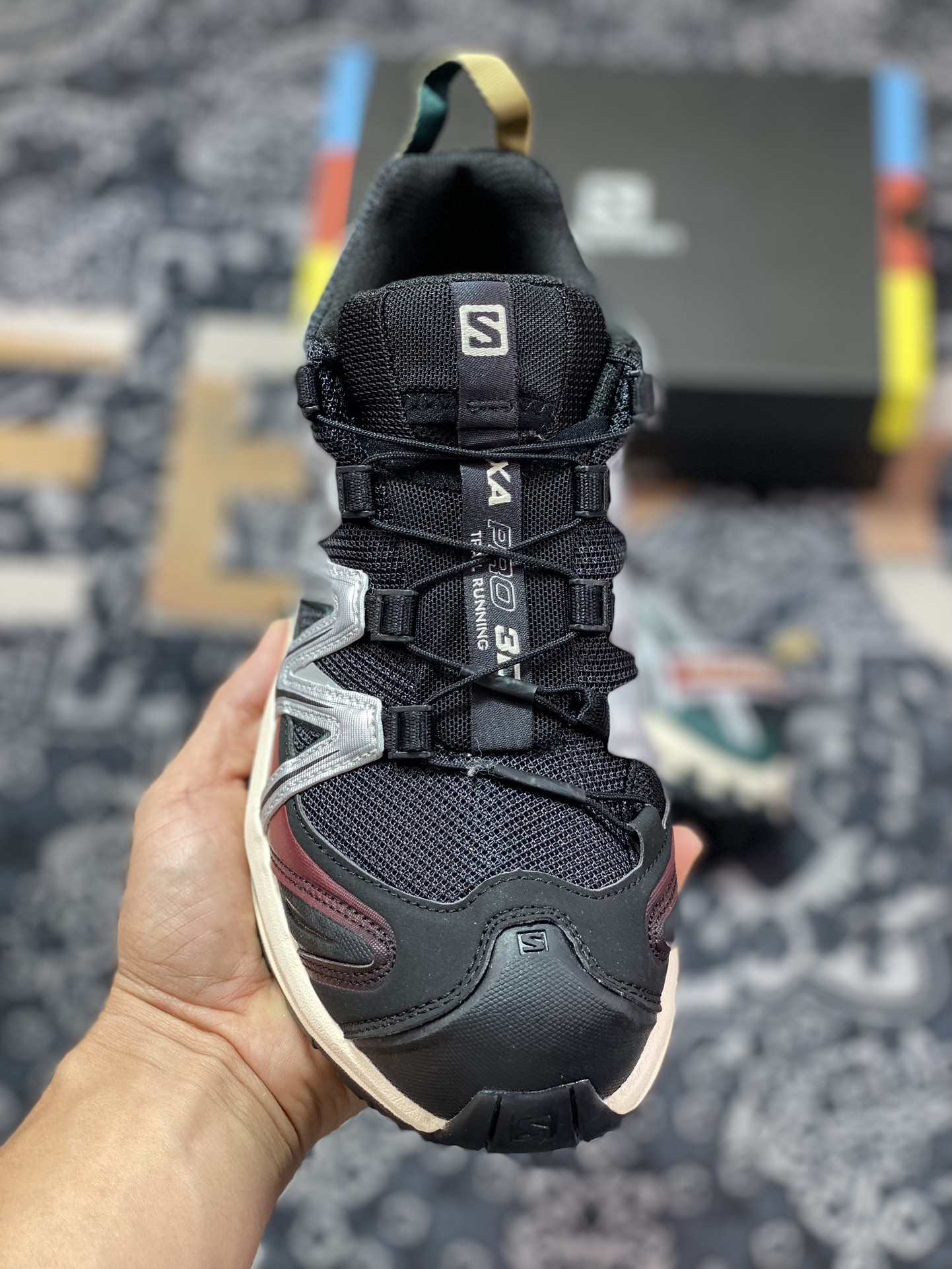 240 法国户外品牌-萨洛蒙/Salomon XA Pro 3D GTX”Biking Red/Bleached Sand”XA专业型跑步鞋“黑银墨绿酒红”414676