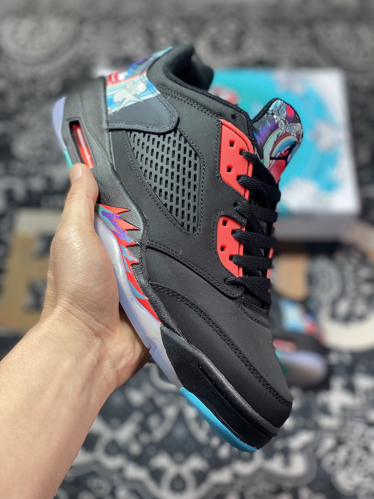 300 原装级别 Air Jordan 5 Low “Chinese New Year” AJ5 乔5中国新年主题 低帮篮球鞋 840475-060