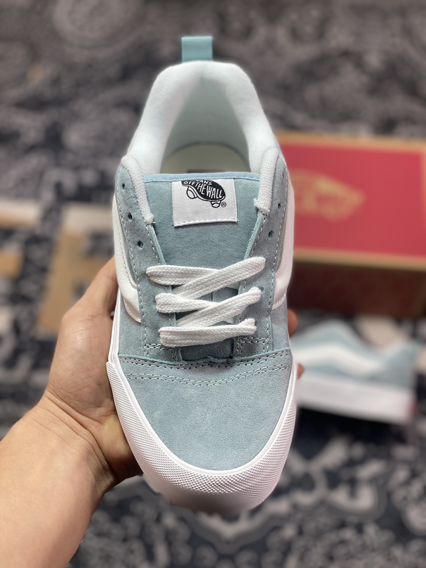 150   蓝天白云 面包鞋来了 Vans Knu-Skool VR3 LX  万斯低帮休闲硫化板鞋 VN000CS0M81