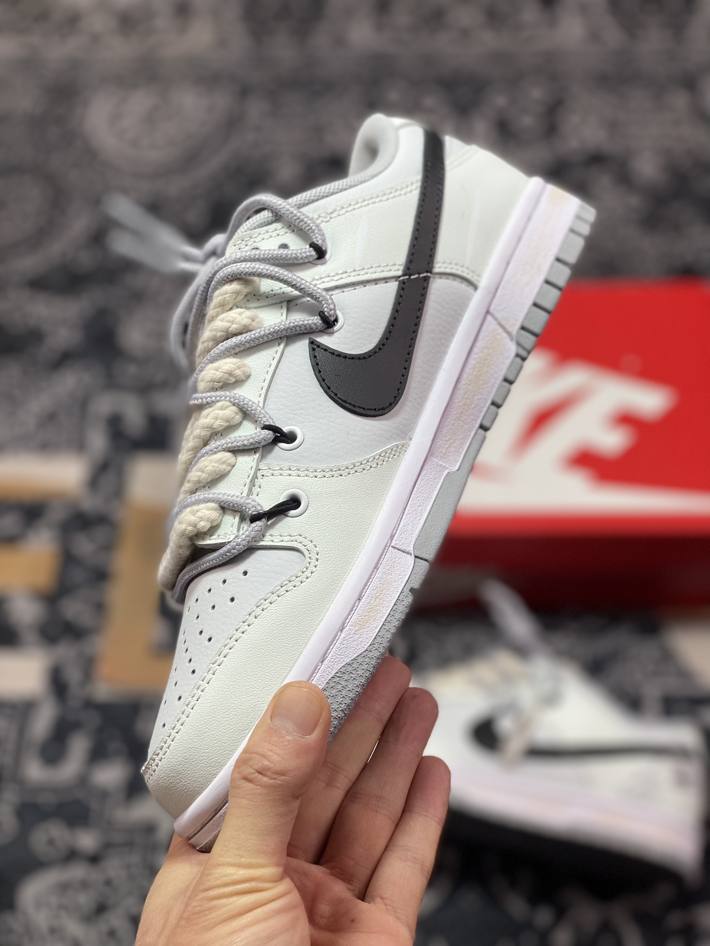 260 原装级别 Dunk Low 银饰羽毛 高街情侣 达芬奇定制 SB绑带低帮休闲板鞋 DJ6188-001