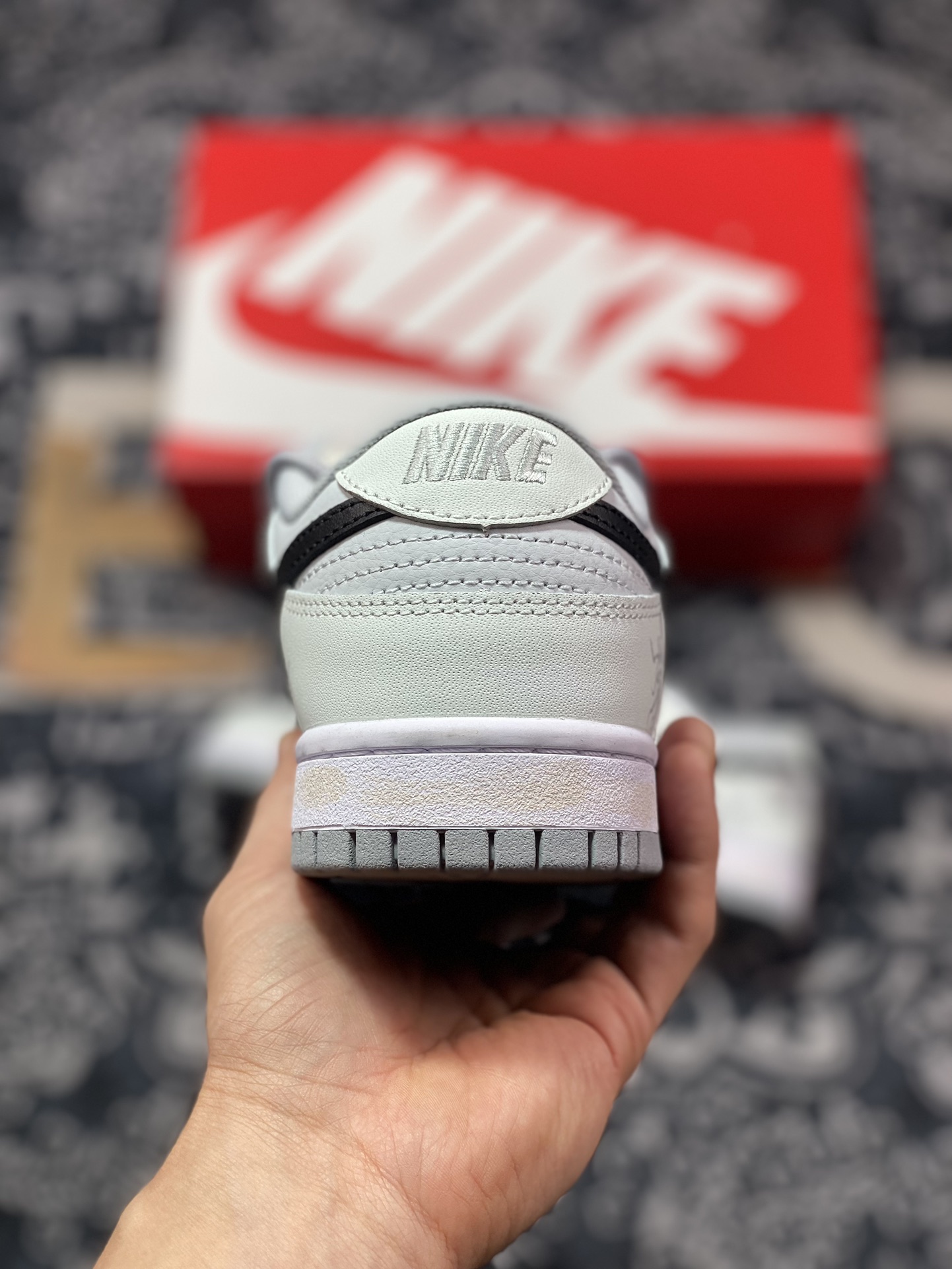 260 原装级别 Dunk Low 银饰羽毛 高街情侣 达芬奇定制 SB绑带低帮休闲板鞋 DJ6188-001