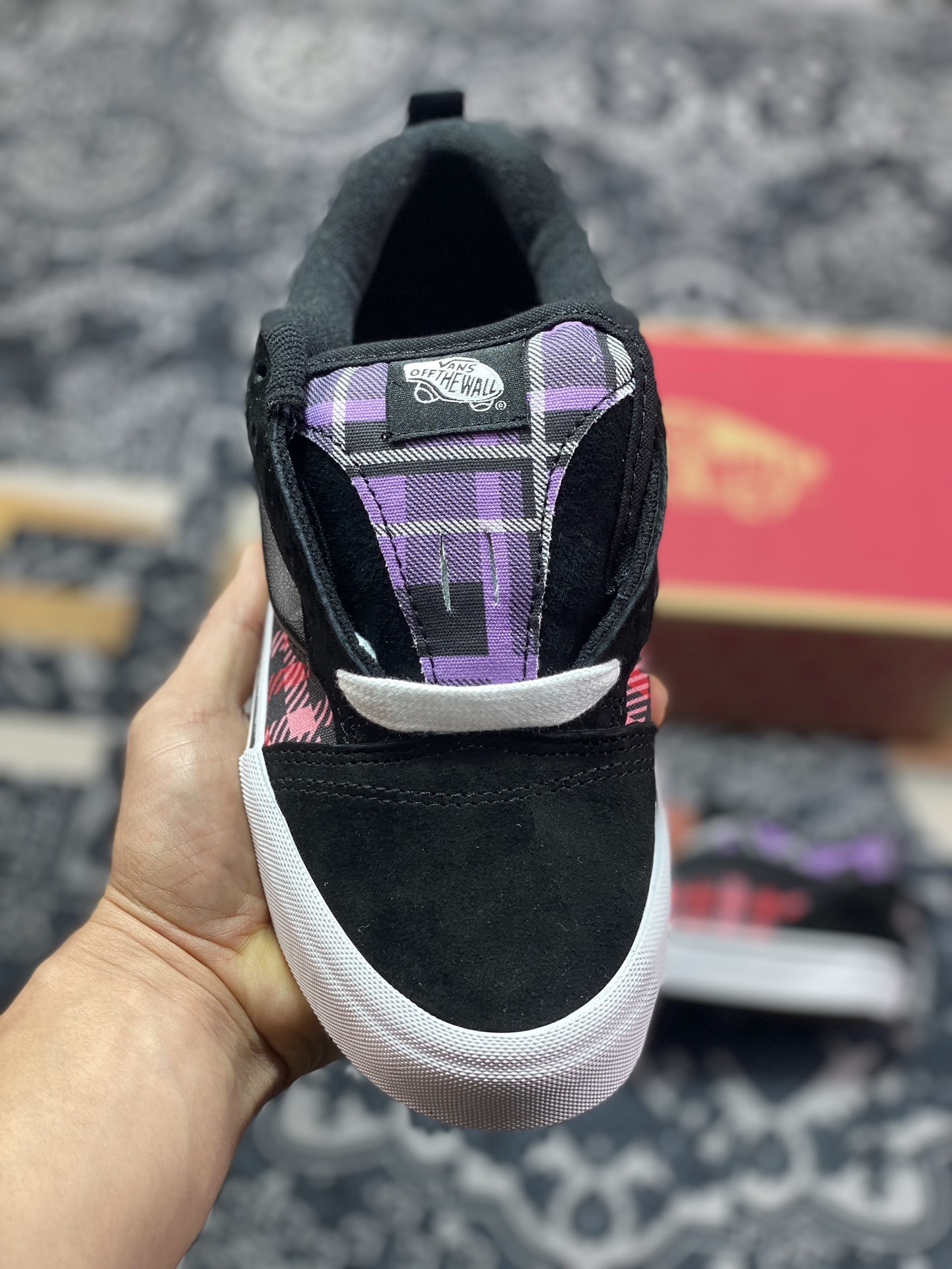 150   Vans Classics Knu Skool  苏格兰格纹拼接 厚鞋舌面包鞋