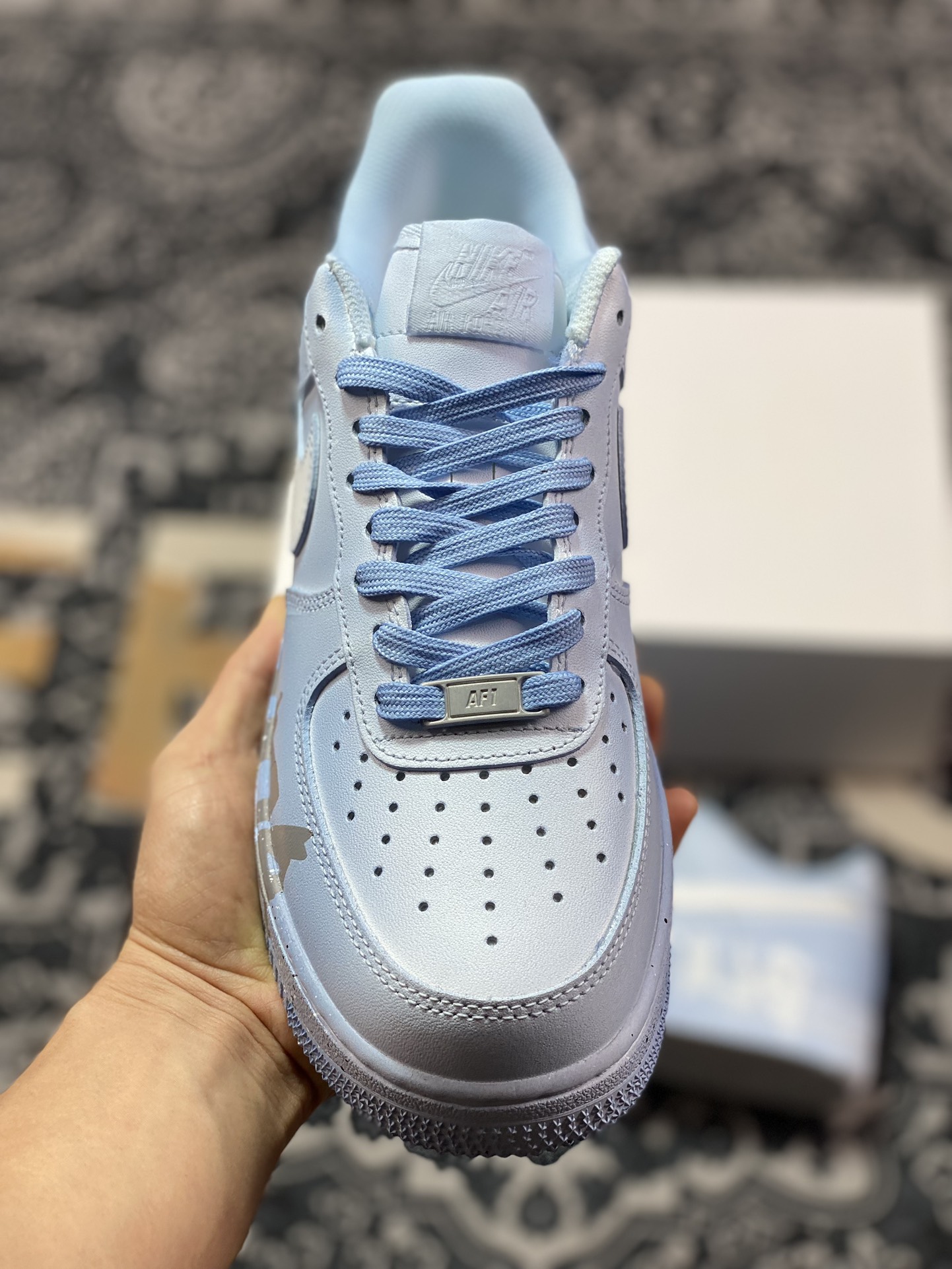 260 原装级别 Air Force 1'07 Low 喷绘蓝白