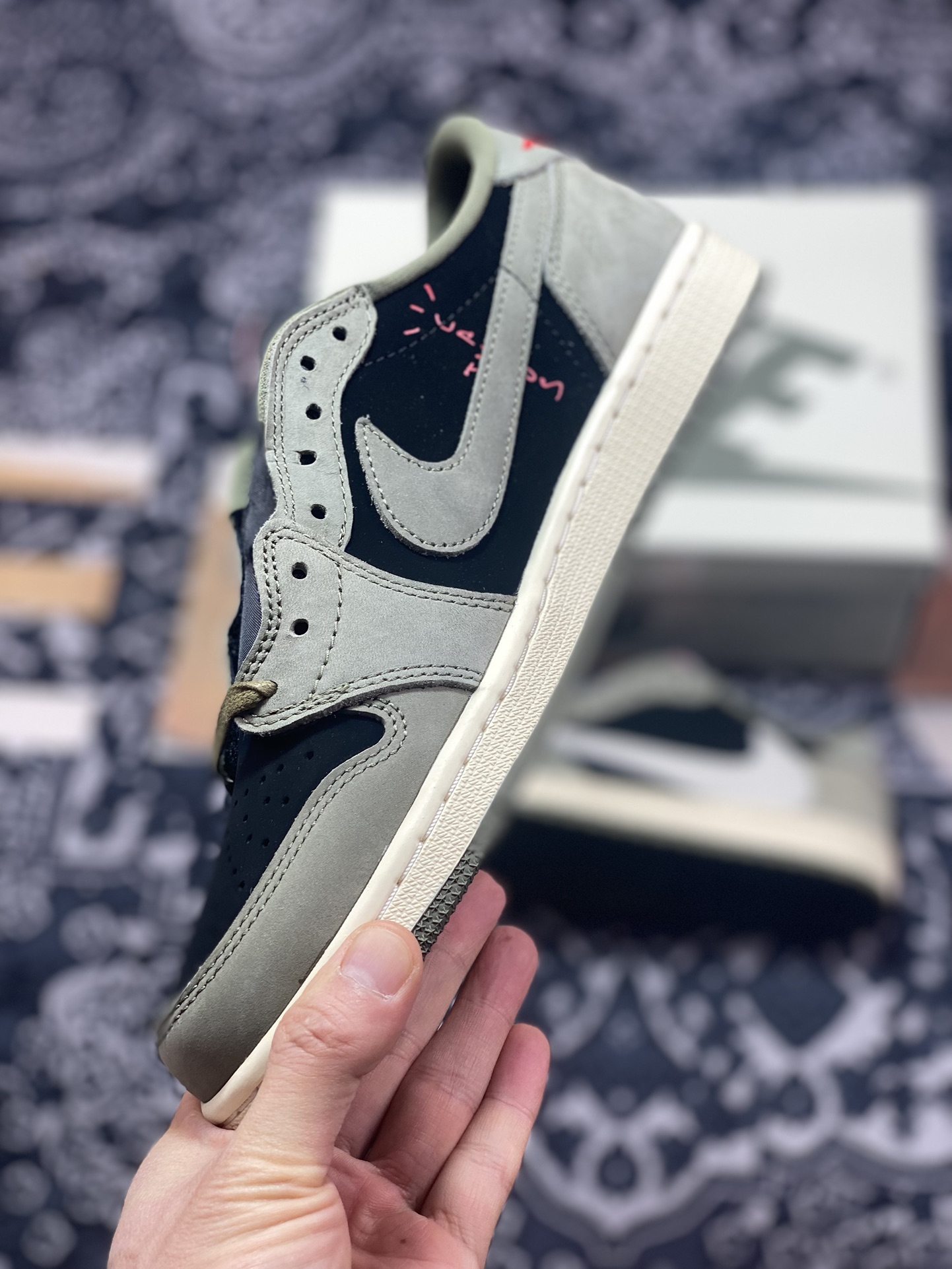 320 原装级别 Travis Scott x Air Jordan 1 Low OG 7.0 低帮 DM7866-002