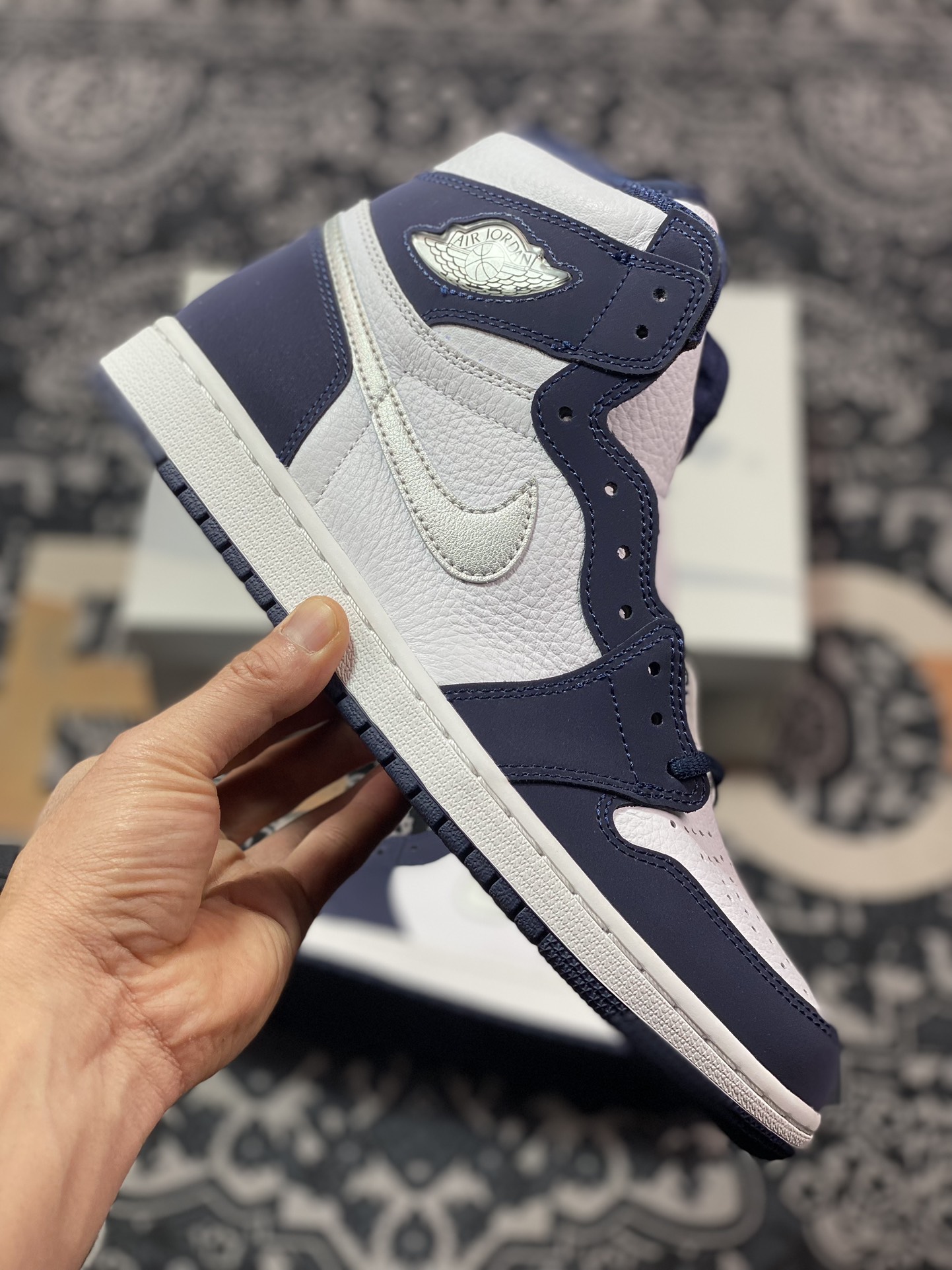 420 优选 原装级别 外贸版本 Air Jordan 1 AJ1 Retro High OG “Midnight Navy”午夜海军蓝  DC1788-100