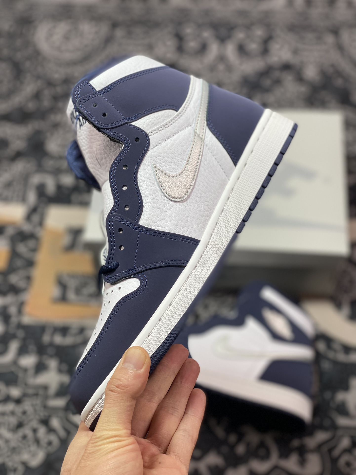 Preferred original export version Air Jordan 1 AJ1 Retro High OG ”Midnight Navy” midnight navy blue DC1788-100