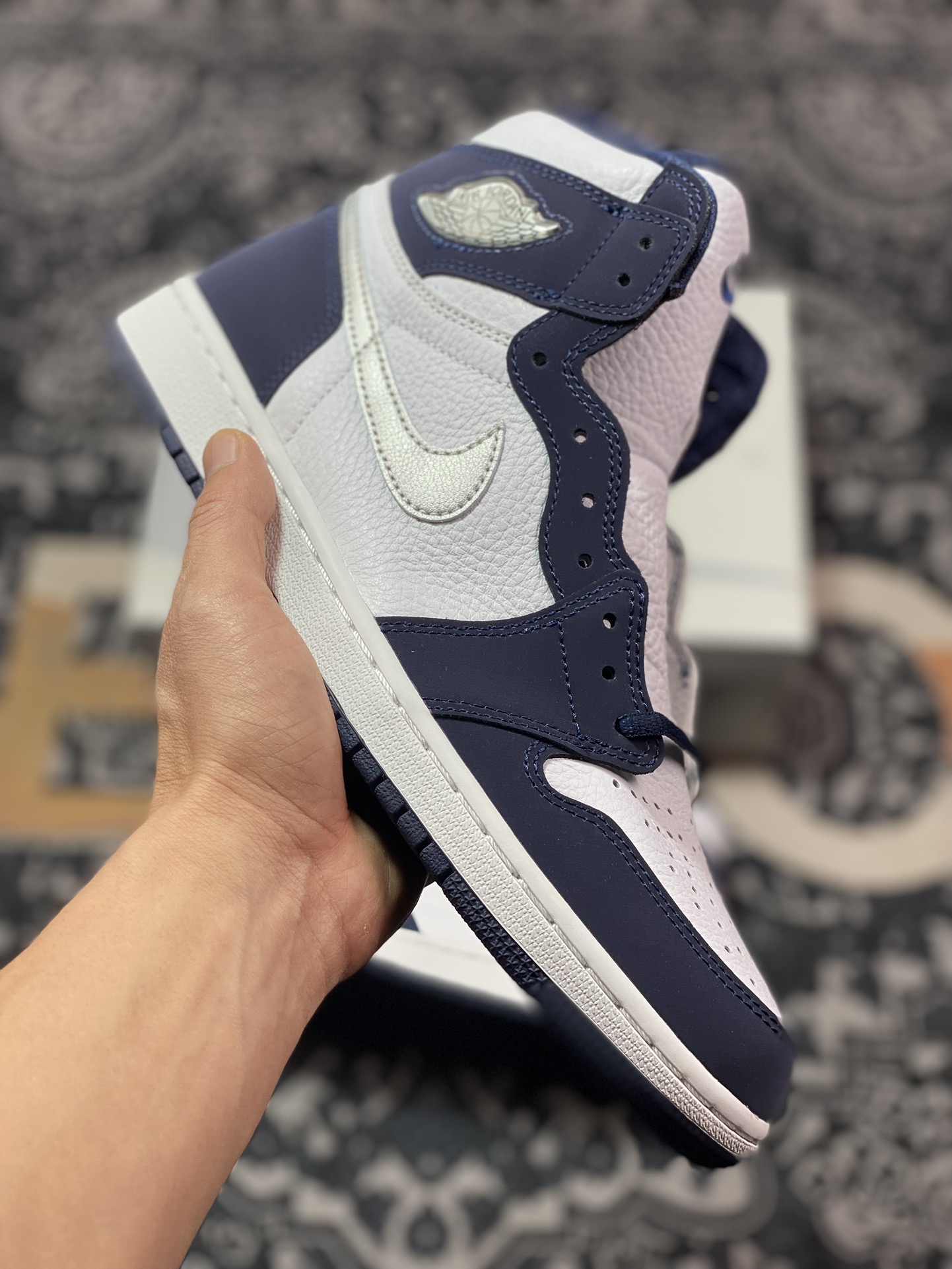 420 优选 原装级别 外贸版本 Air Jordan 1 AJ1 Retro High OG “Midnight Navy”午夜海军蓝  DC1788-100