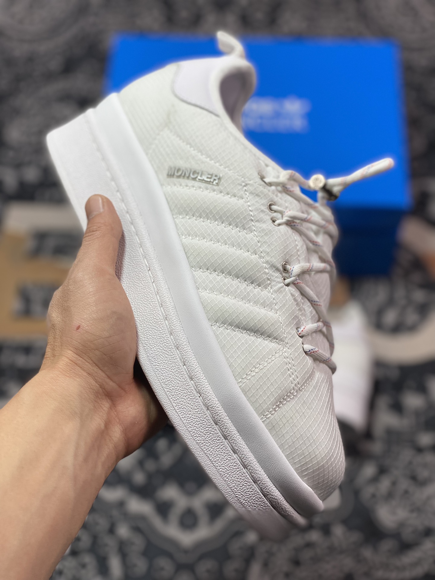 300  Moncler x Adidas Campus Low”Black White”学院鞋“联名牛津布白”IG7865