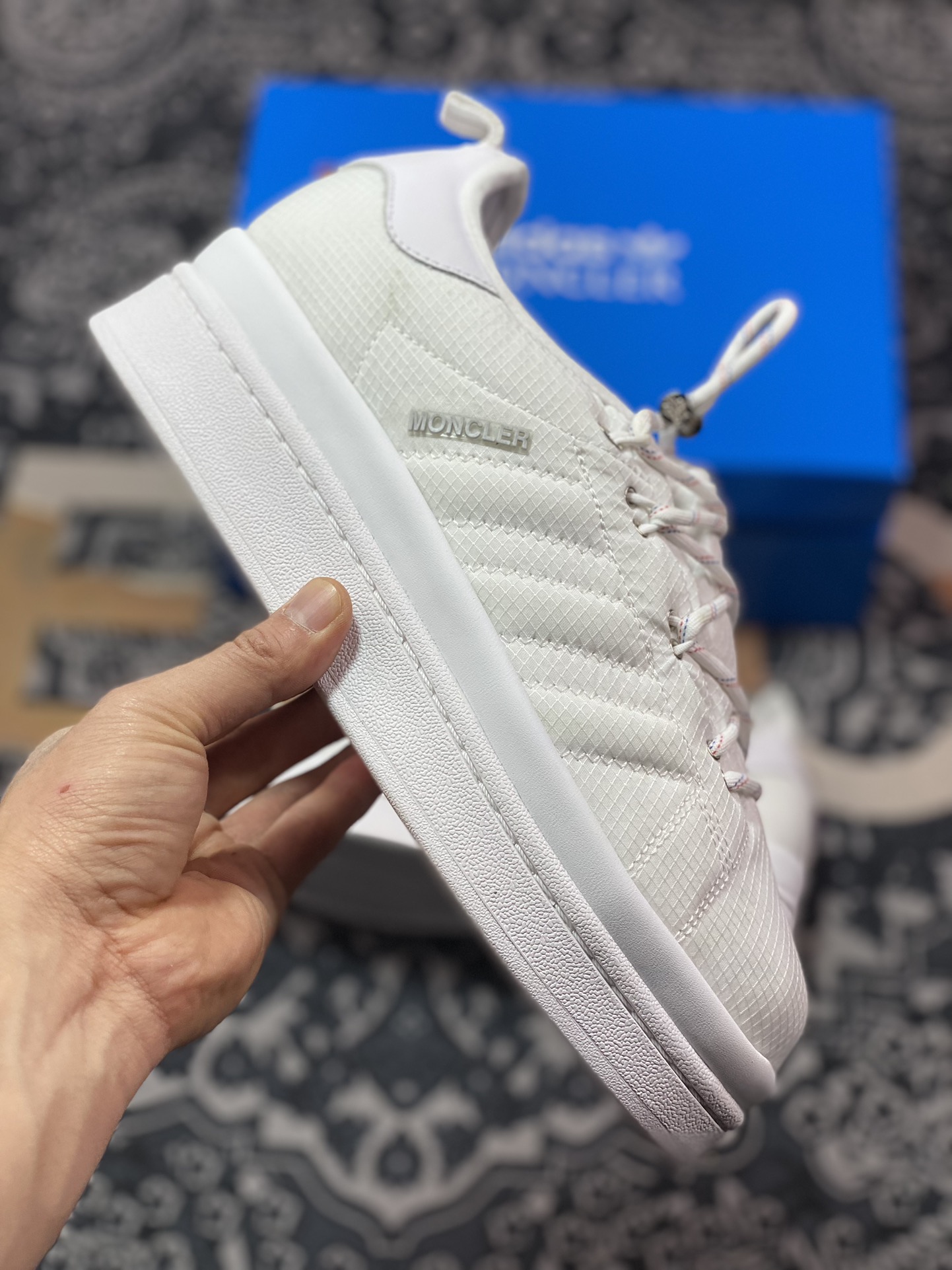 300  Moncler x Adidas Campus Low"Black White"学院鞋“联名牛津布白”IG7865