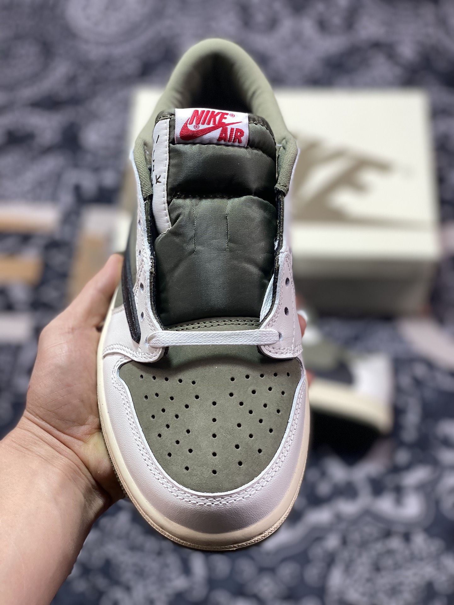 260 fragment design x Travis Scott x Nike Air Jordan 1 Low OG SP”Black/Green Toe“AJ1乔丹 DM7866-200