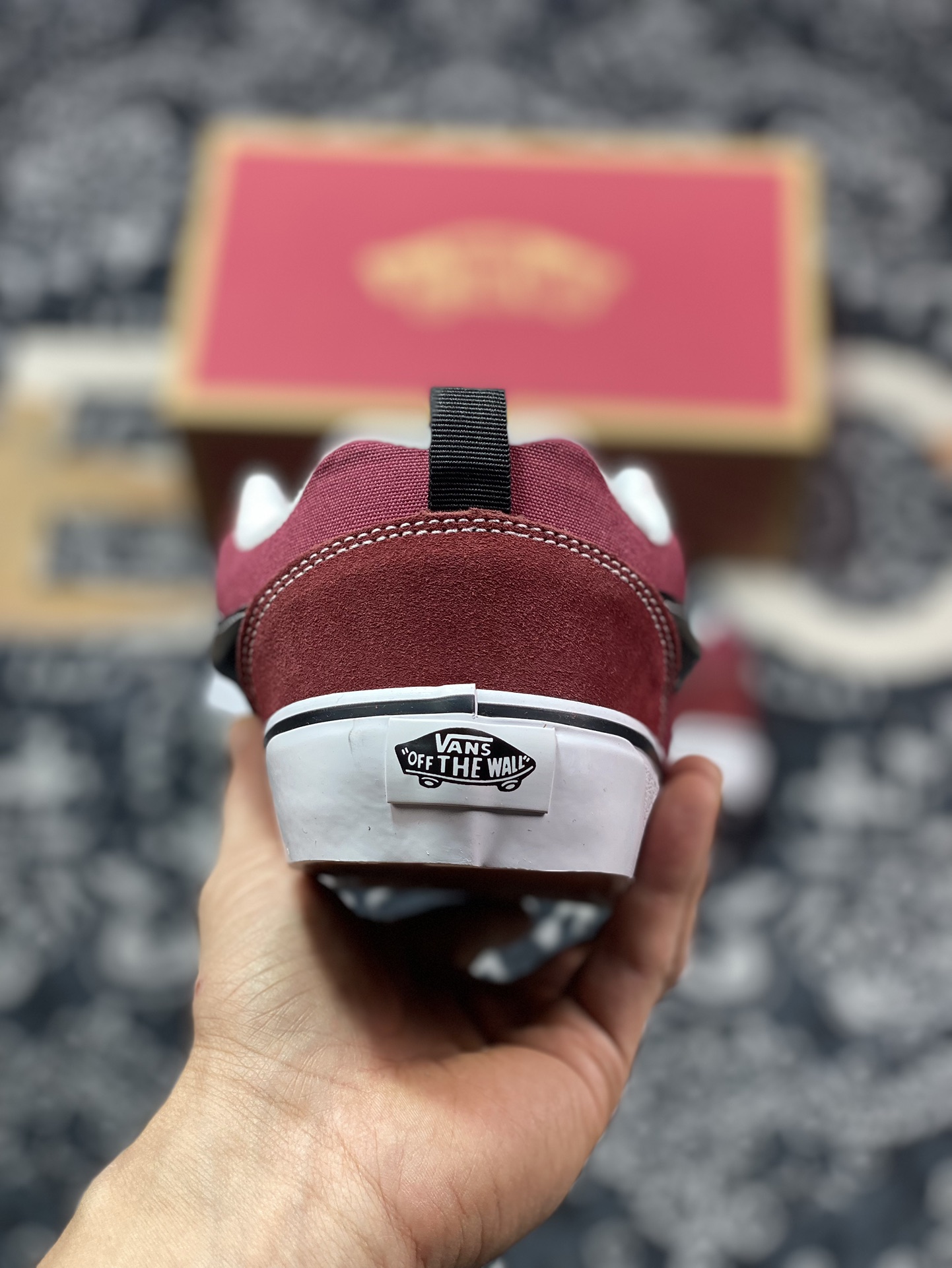 150   Vans Classics Knu Skool  范斯官方 酒红色厚鞋舌面包鞋