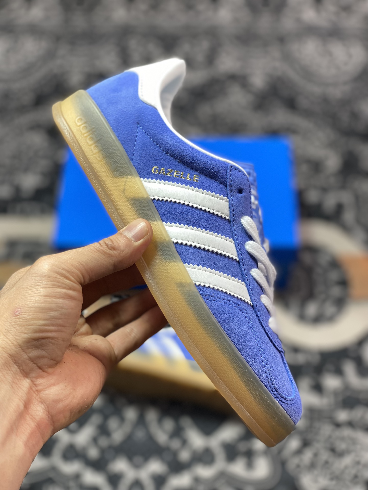 200 阿迪达斯Adidas Gazelle Indoor Trainers 羚羊板鞋“学院浅蓝白生胶底”HQ8717