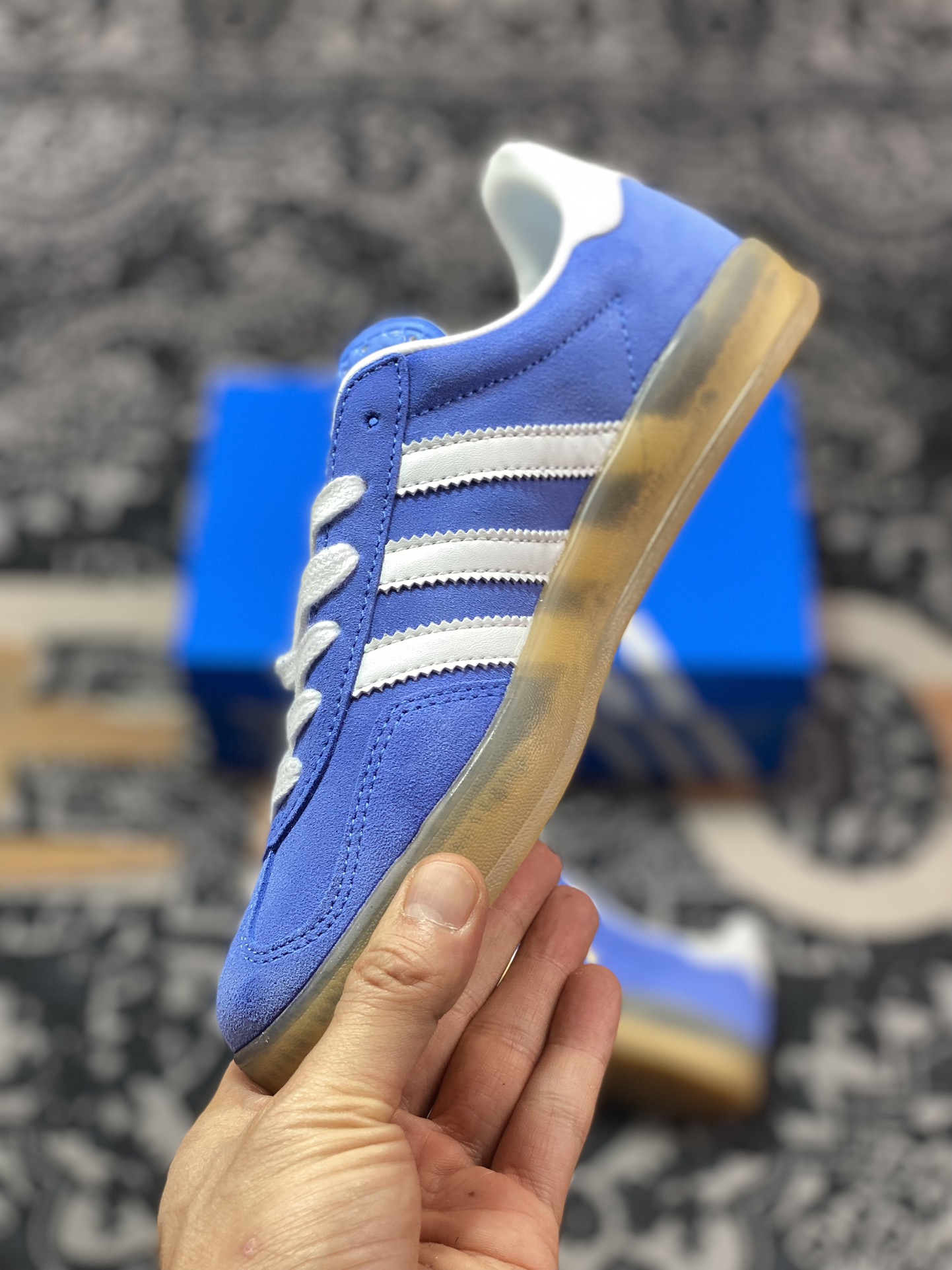 200 阿迪达斯Adidas Gazelle Indoor Trainers 羚羊板鞋“学院浅蓝白生胶底”HQ8717