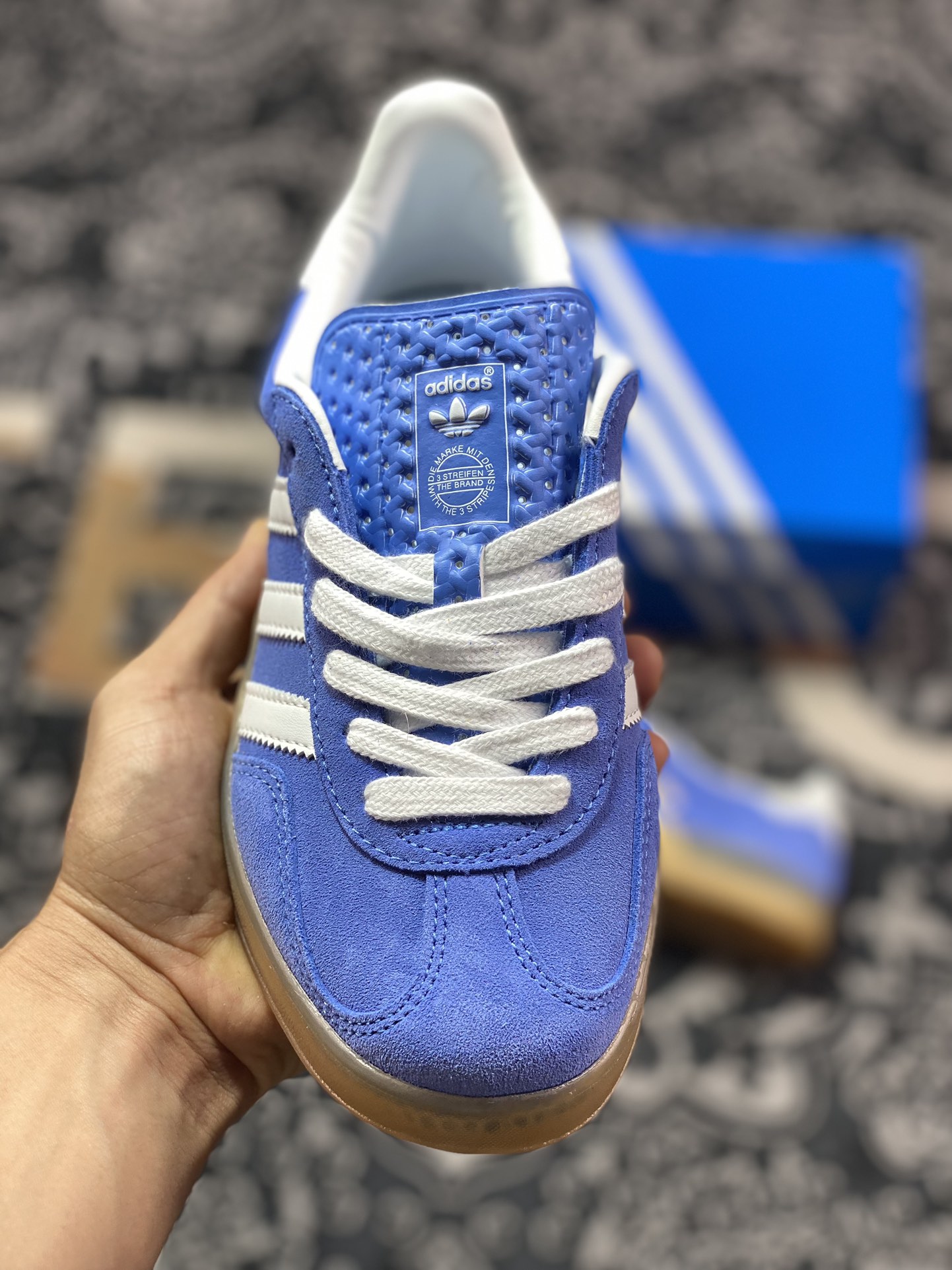 200 阿迪达斯Adidas Gazelle Indoor Trainers 羚羊板鞋“学院浅蓝白生胶底”HQ8717