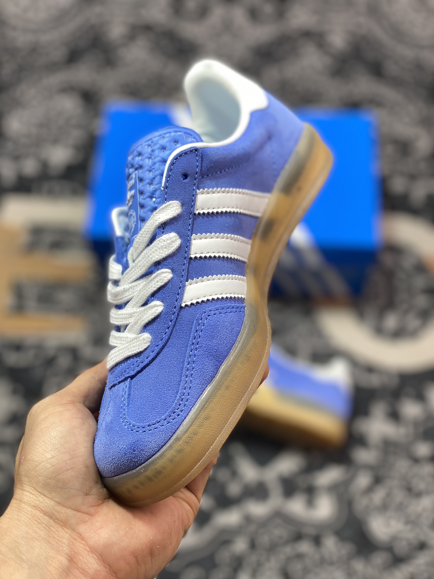 200 阿迪达斯Adidas Gazelle Indoor Trainers 羚羊板鞋“学院浅蓝白生胶底”HQ8717