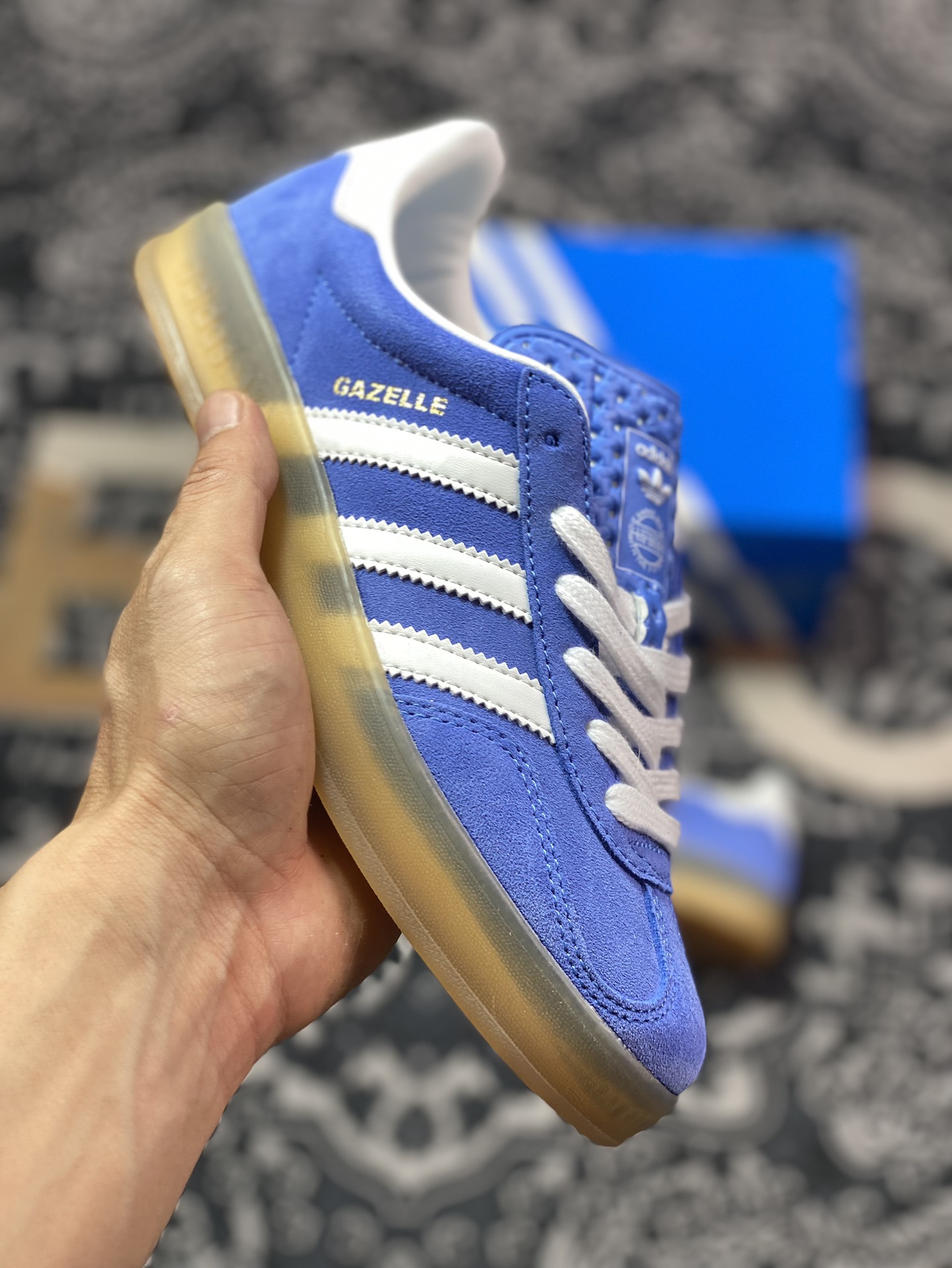 200 阿迪达斯Adidas Gazelle Indoor Trainers 羚羊板鞋“学院浅蓝白生胶底”HQ8717