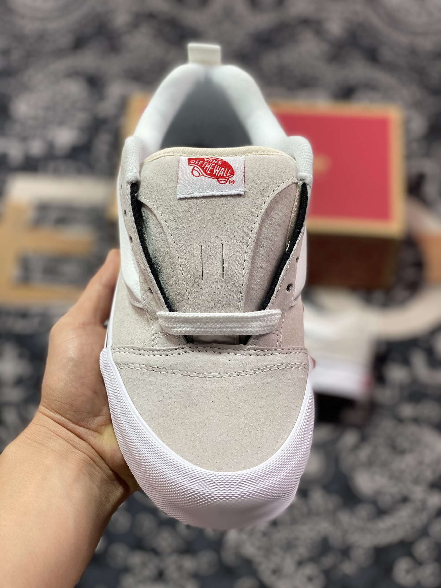 140   Vans Classics Knu Skool 米白黑线条 厚鞋舌面包鞋