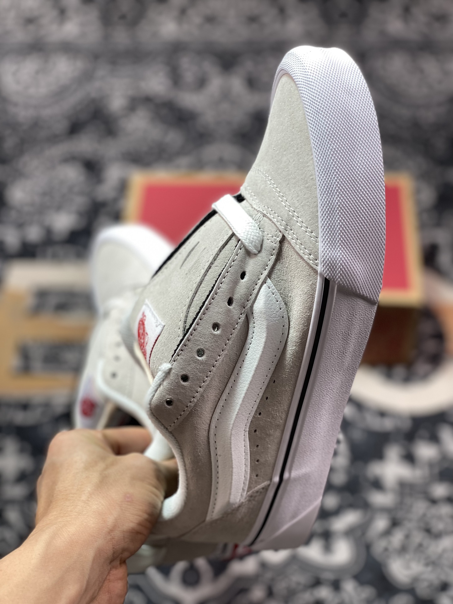 140   Vans Classics Knu Skool 米白黑线条 厚鞋舌面包鞋