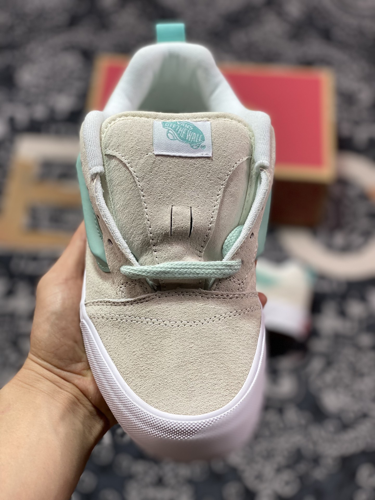 150   Vans Classics Knu Skool 米白薄荷绿 厚鞋舌面包鞋