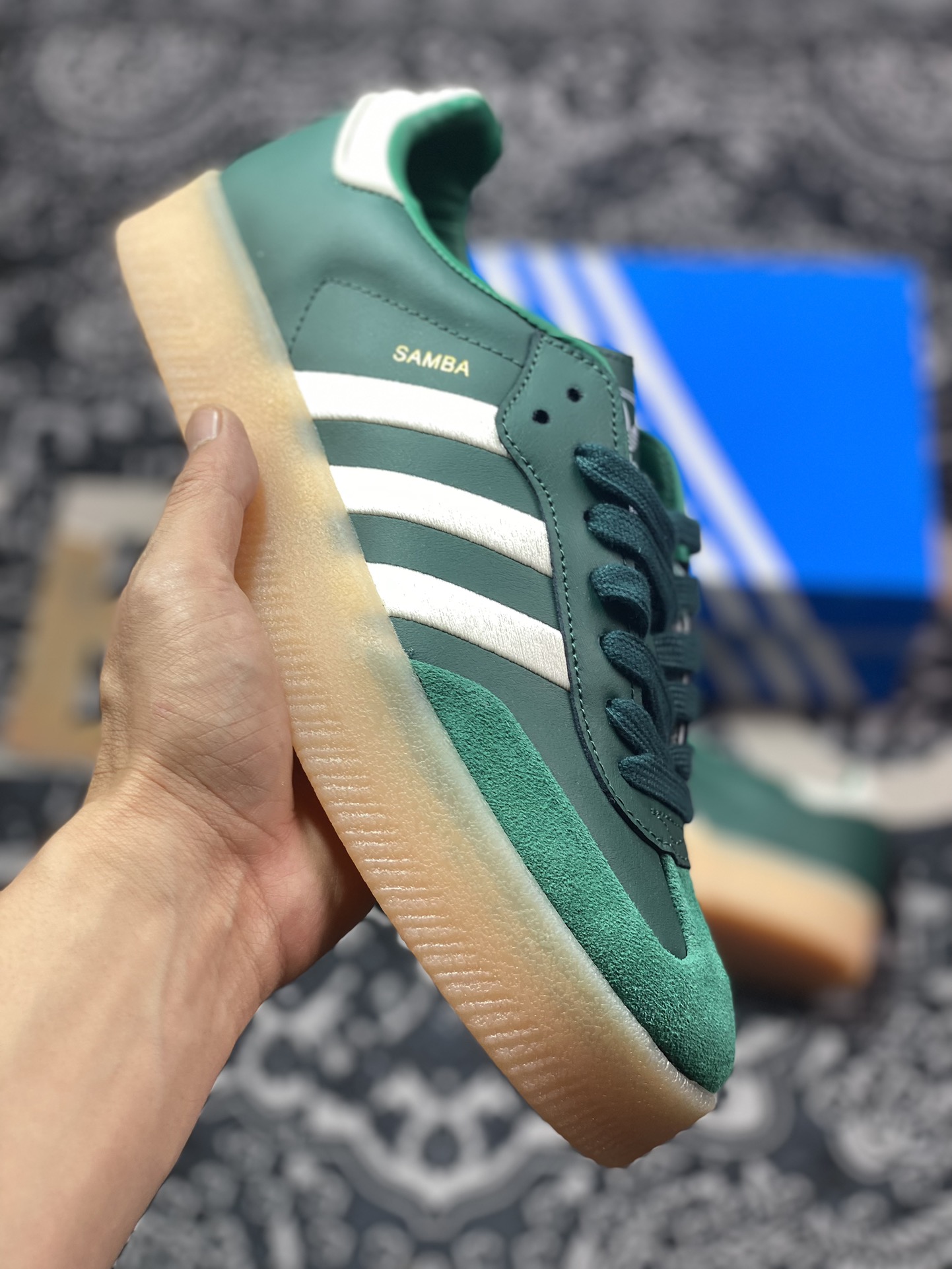 160 阿迪达斯Adidas Samba XLG”Forest Green/White”桑巴舞板鞋“森林绿白生胶底”IF1835