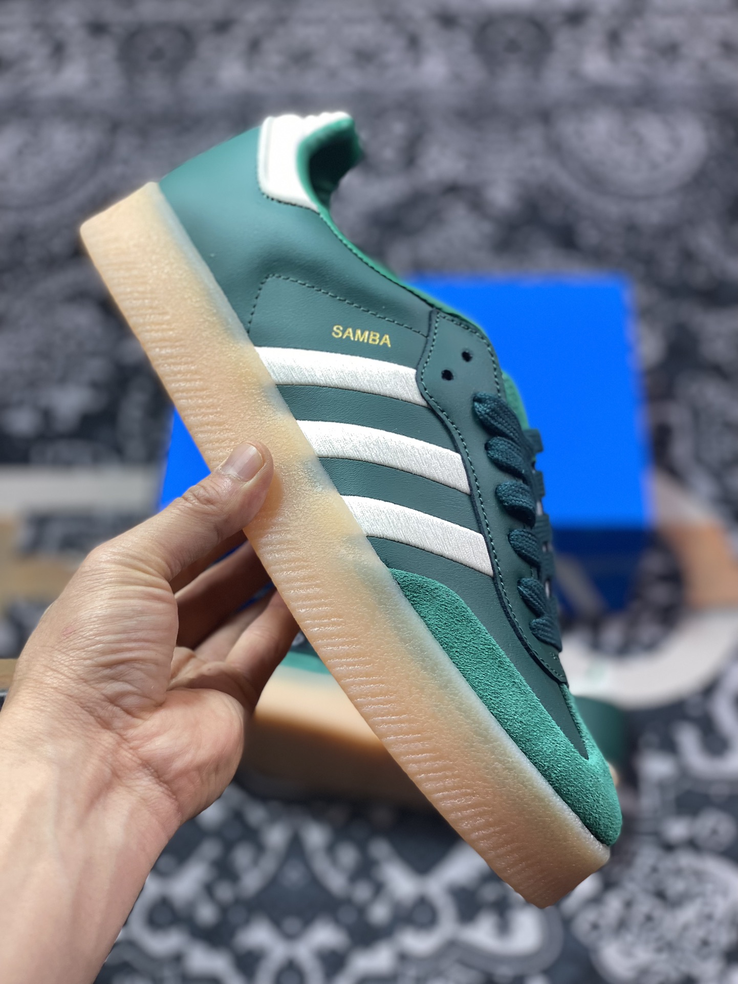 160 阿迪达斯Adidas Samba XLG"Forest Green/White"桑巴舞板鞋“森林绿白生胶底”IF1835