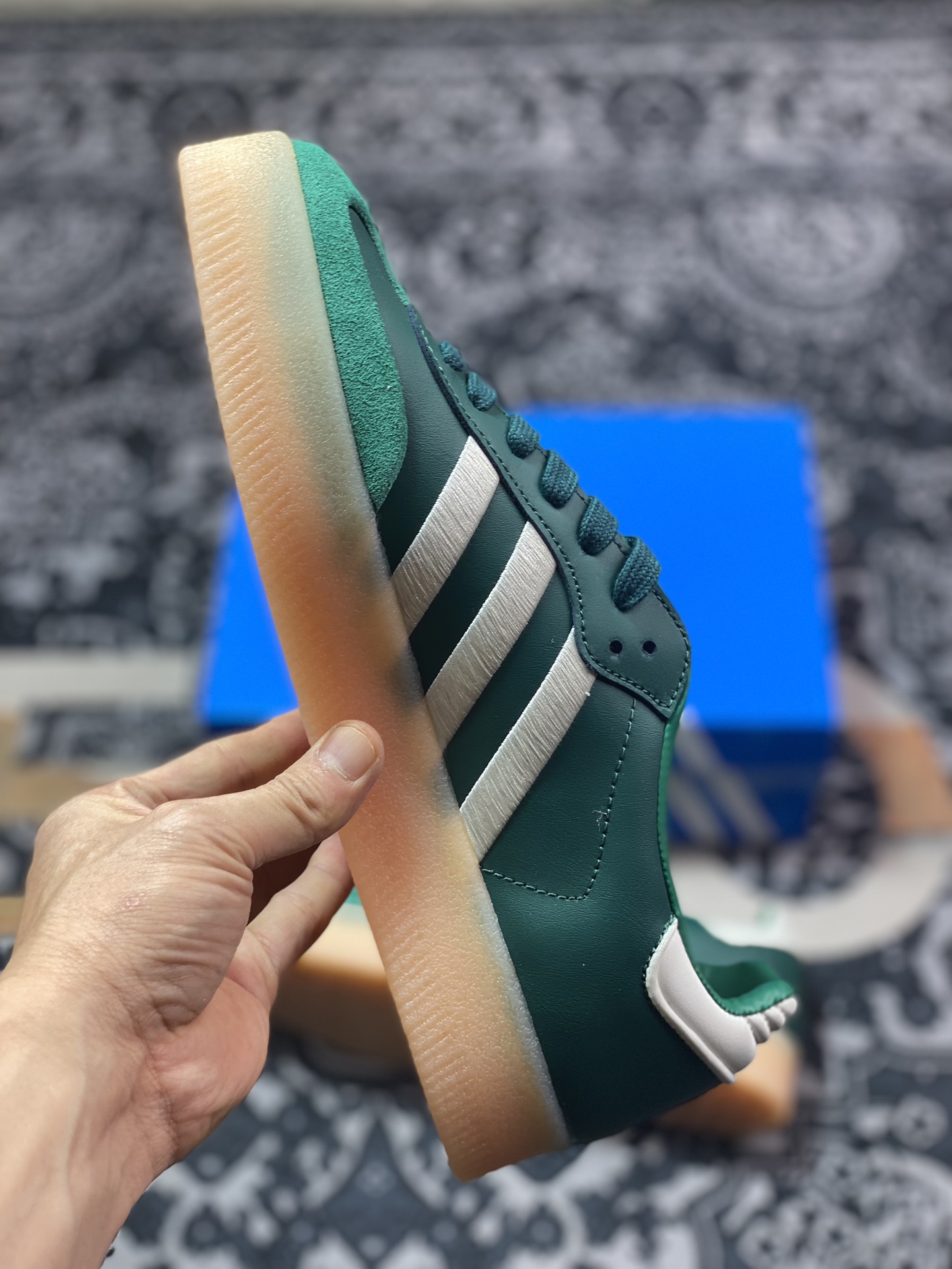 160 阿迪达斯Adidas Samba XLG"Forest Green/White"桑巴舞板鞋“森林绿白生胶底”IF1835