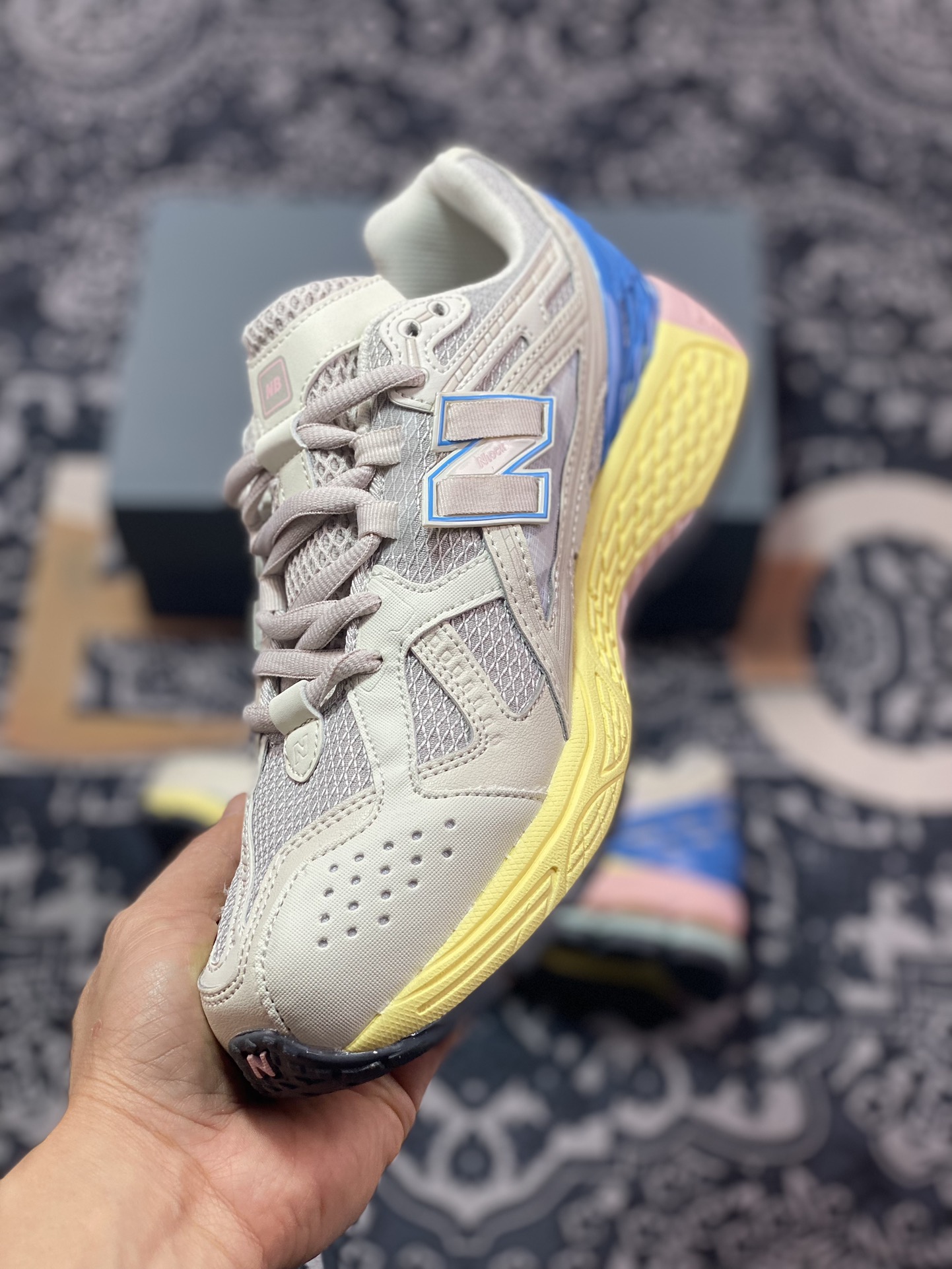 240  新百伦New Balance M1906U系列低帮复古老爹风休闲运动慢跑鞋“米灰黄彩”M1906NC