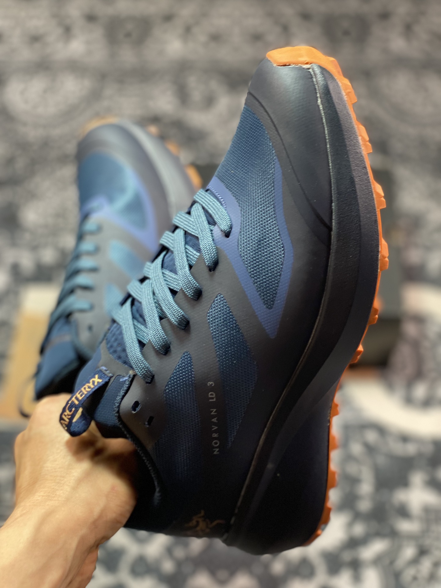 280 Arc'teryx Norvan LD 3 GTX Trail 北温哥华三代跑鞋“蓝橙LOGO”