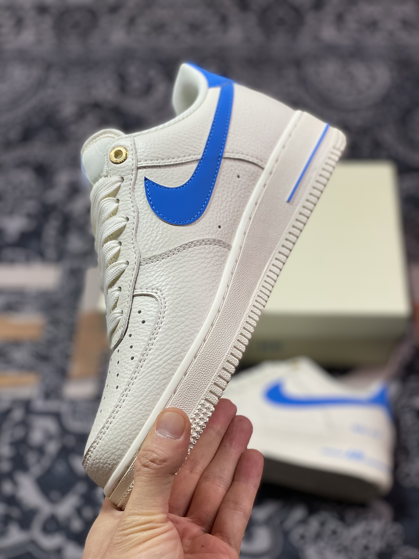 240 Nike Air Force 1'07 Low"NAI-KE/Beige/Sky BLue"空军一号板鞋“NAIKE米白天蓝小钩”NK0621-111