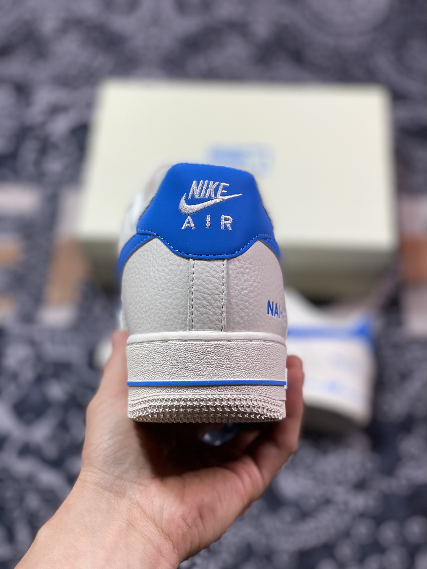 240 Nike Air Force 1'07 Low"NAI-KE/Beige/Sky BLue"空军一号板鞋“NAIKE米白天蓝小钩”NK0621-111