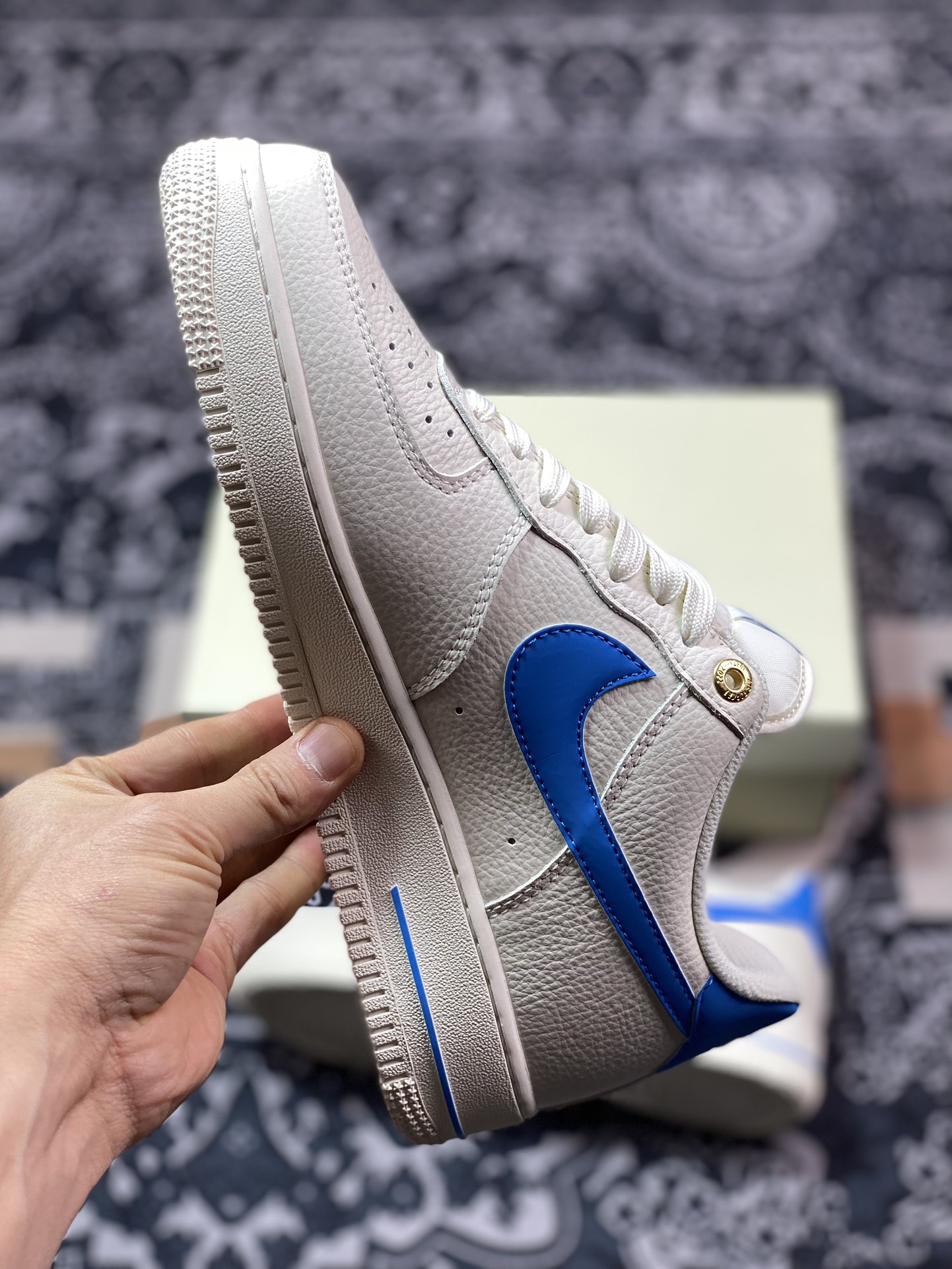 240 Nike Air Force 1'07 Low"NAI-KE/Beige/Sky BLue"空军一号板鞋“NAIKE米白天蓝小钩”NK0621-111