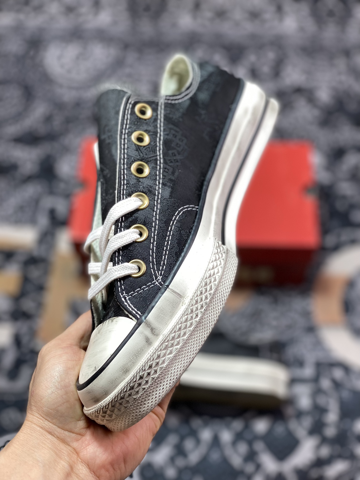 200 独家订单 客制三方联名 Clot x Fragment Design x Converse 撕撕乐