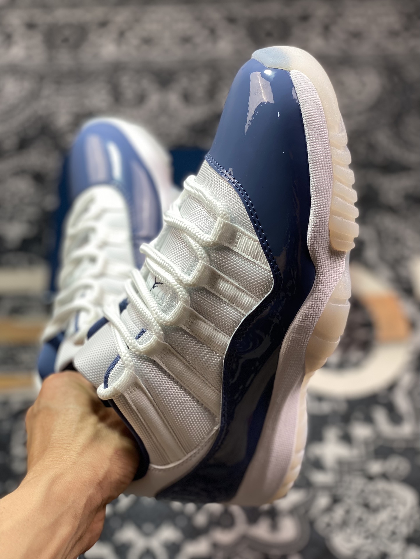 450 Nike Air Jordan 11 Retro Low"Diffused Blue"AJ11篮球鞋“漆皮漫射蓝白”FV5104-104