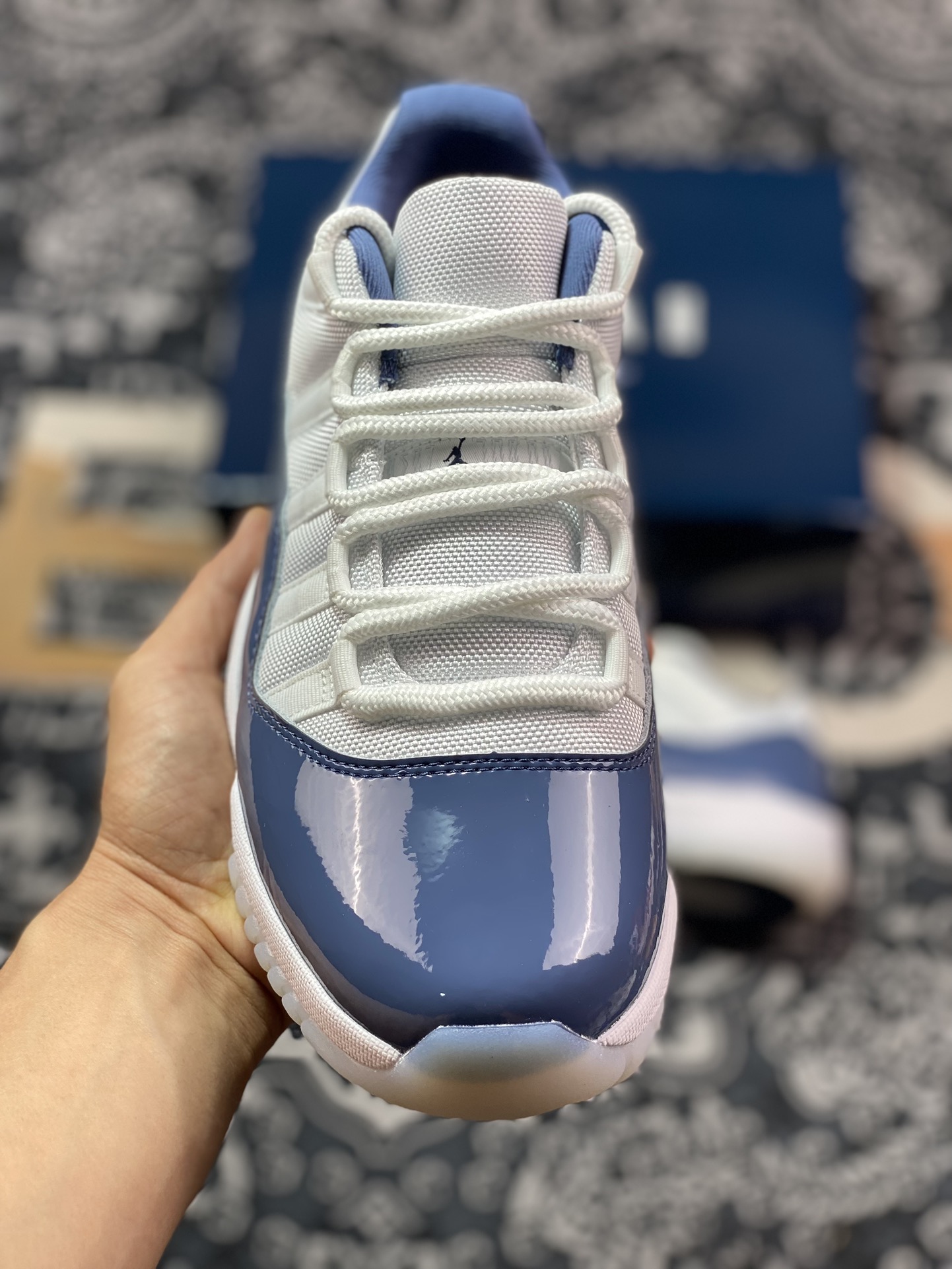 450 Nike Air Jordan 11 Retro Low"Diffused Blue"AJ11篮球鞋“漆皮漫射蓝白”FV5104-104