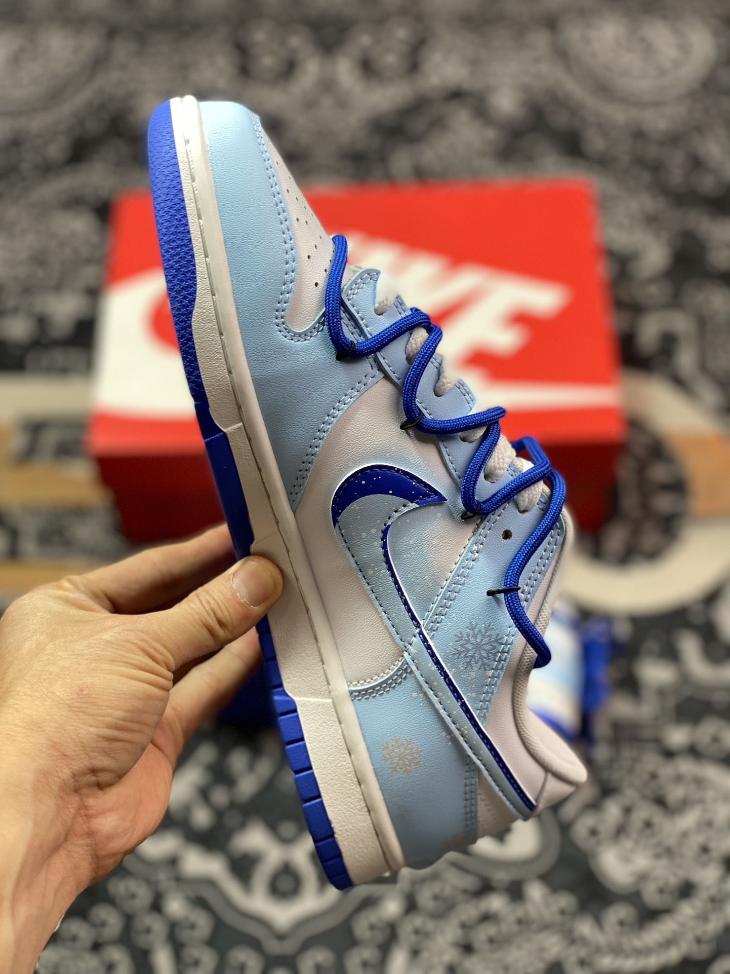 280 耐克Nike SB Dunk Low"Winter Has Arrived"扣篮系列低帮板鞋“白蓝凛冬已至绑绳”DV0831-104