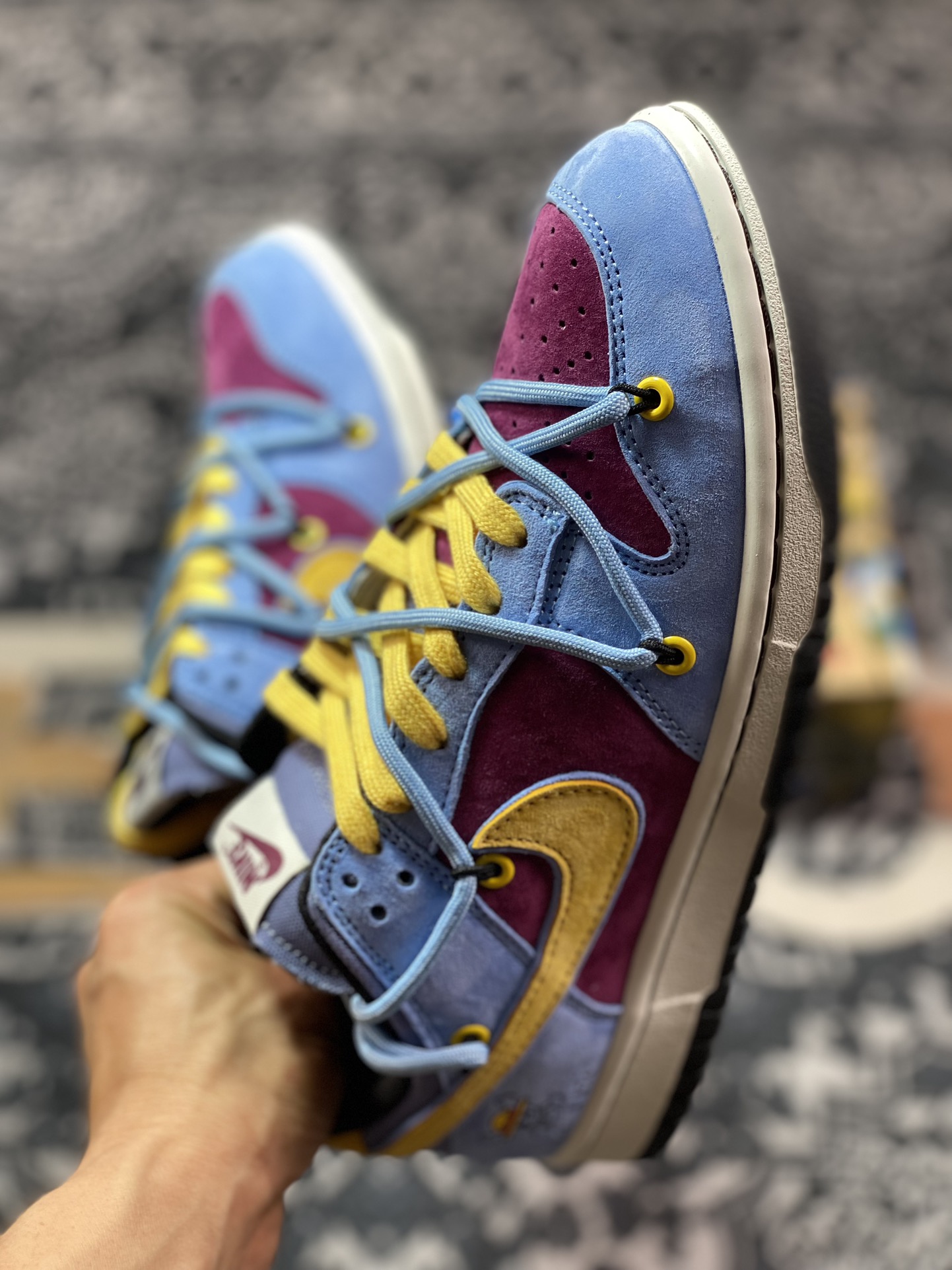 300 耐克Nike SB Dunk Low Lot"One Piece"扣篮系列低帮板鞋“浅蓝紫黄海贼王绑绳”CT0856-104