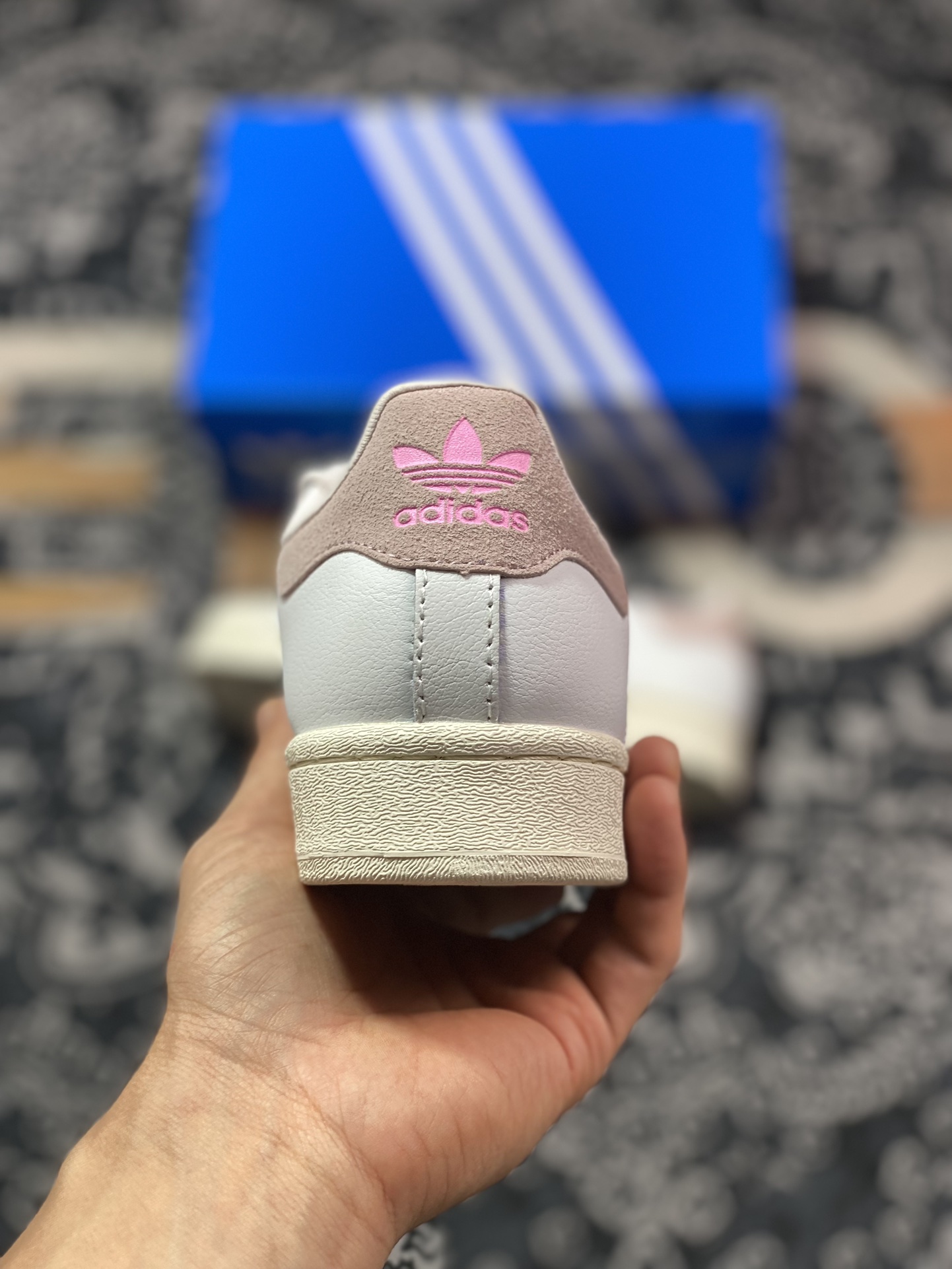 200 三叶草Adidas Originals Superstar"Cream White Pink"经典贝壳头板鞋“皮革白粉马卡龙鞋饰”IF1802