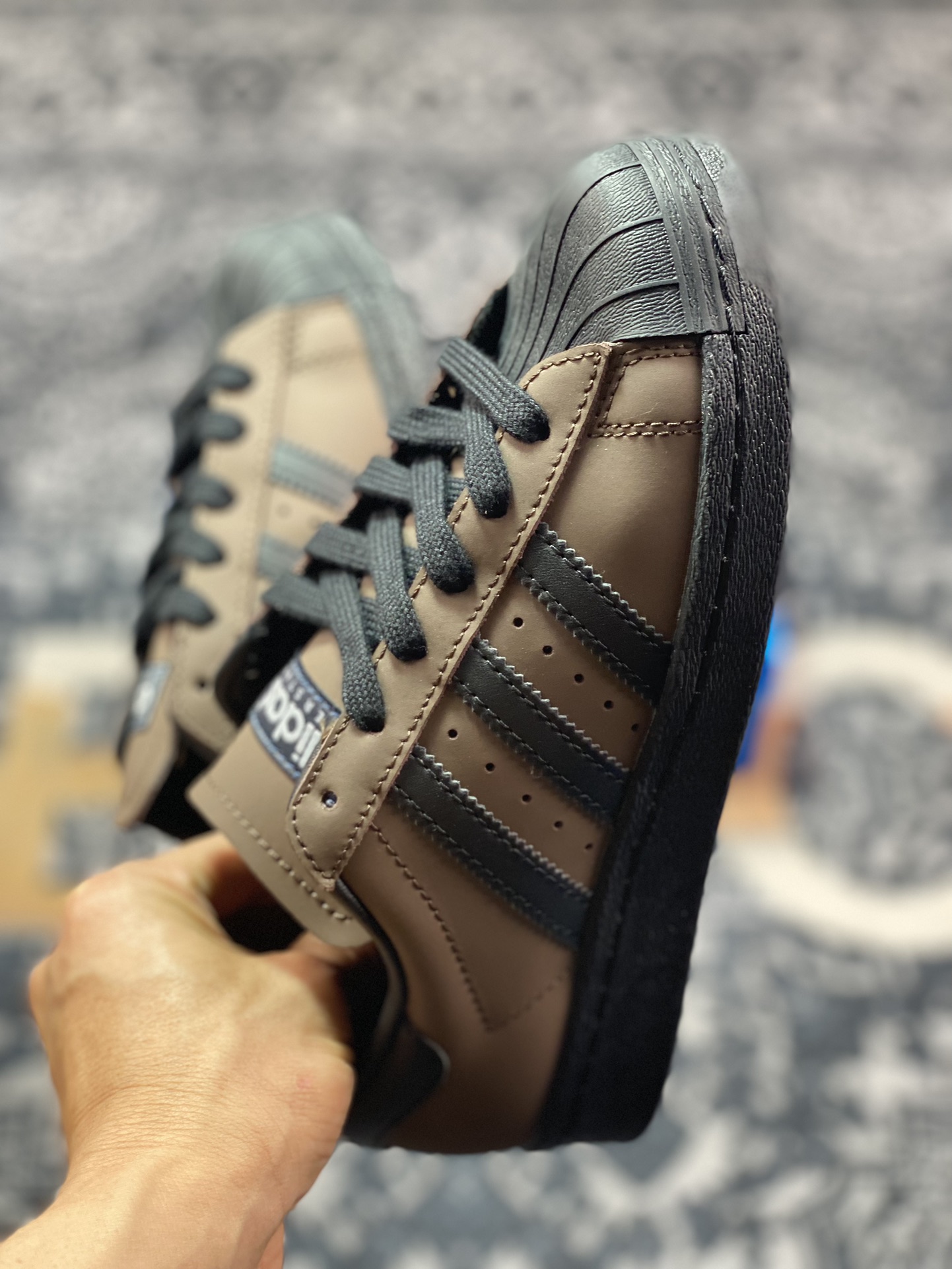 200 三叶草Adidas Originals Superstar 82"Black Brown"经典贝壳板鞋“皮革乌木棕黑底”IF9034