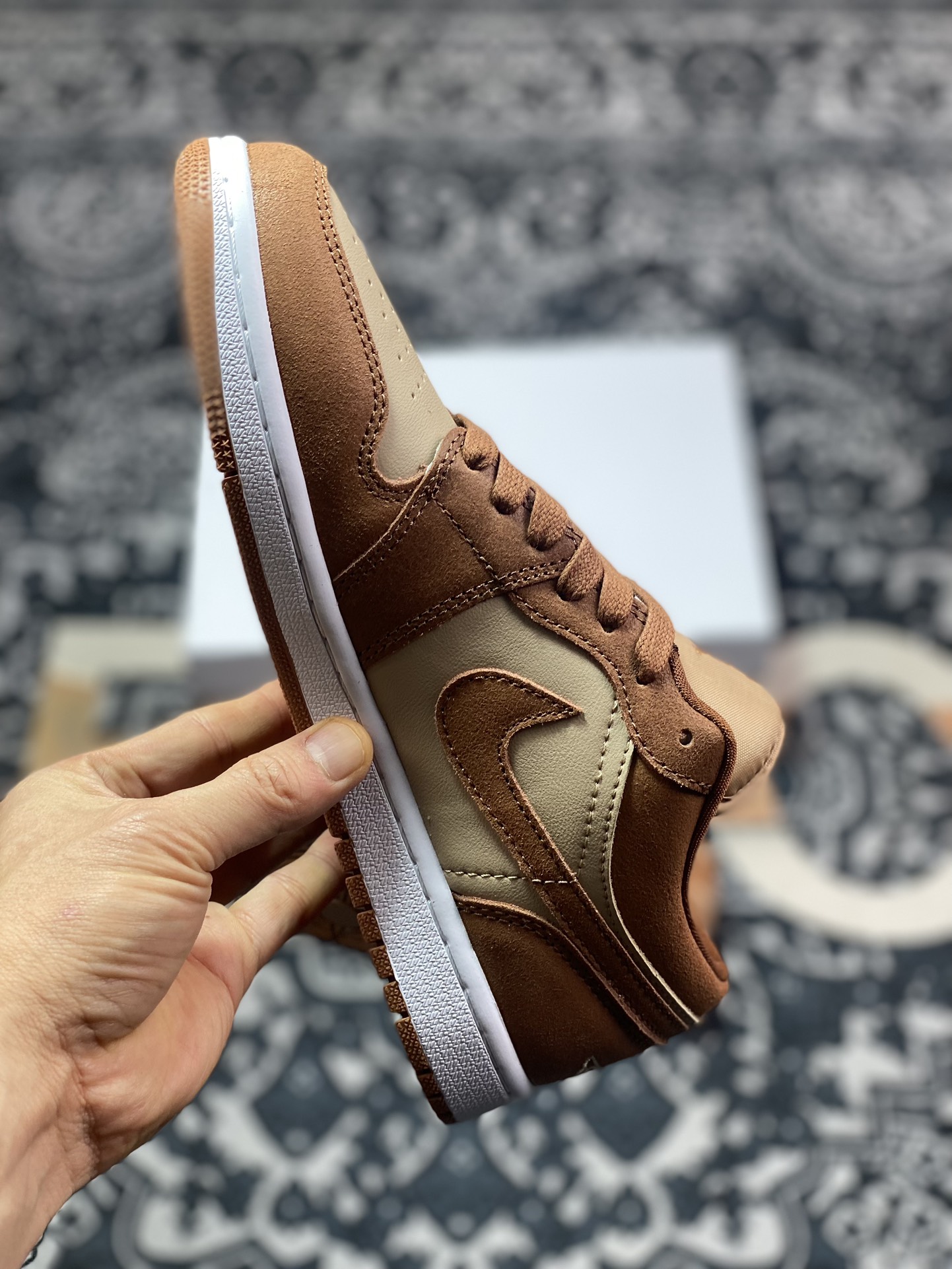 180 原厂级别 Air Jordan 1 Low 棕褐 AJ1低帮休闲板鞋  FJ3453-200