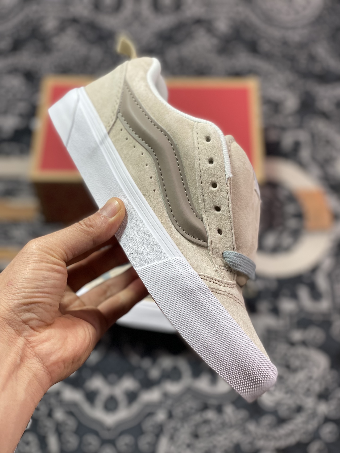 150 奶咖色面包鞋来了 Vans Knu-Skool VR3 LX 万斯低帮复古休闲硫化板鞋