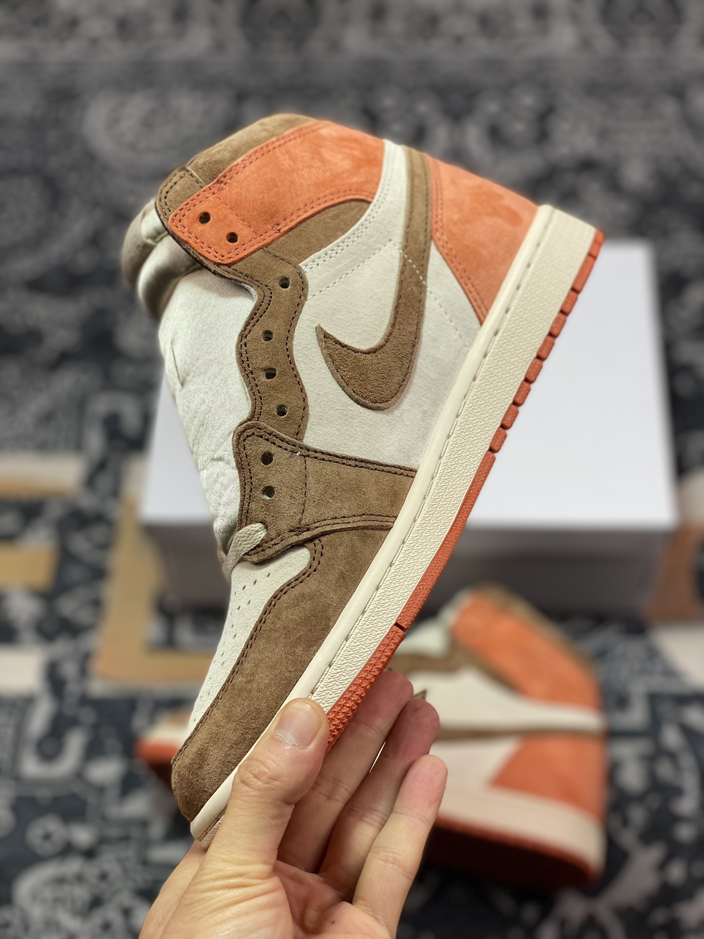 260 原装级别 F版 Air Jordan 1 High OG "Dusted Clay" AJ1 乔1沙丘可可色 高帮篮球鞋 FQ2941-200