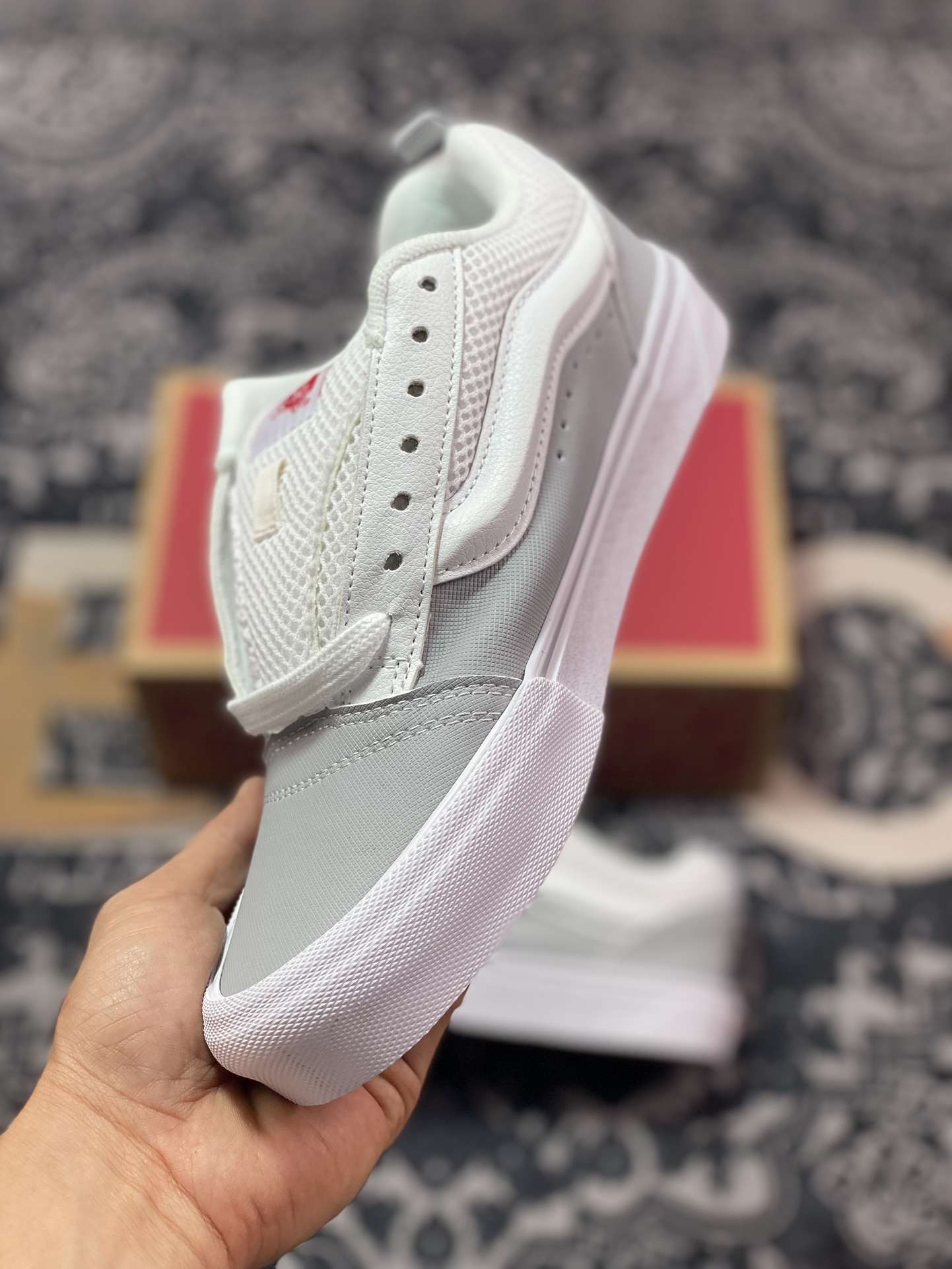 140 真标 Vans Classics Knu Skool 范斯官方 春夏新款灰白面包鞋Vans超火的土豆鞋